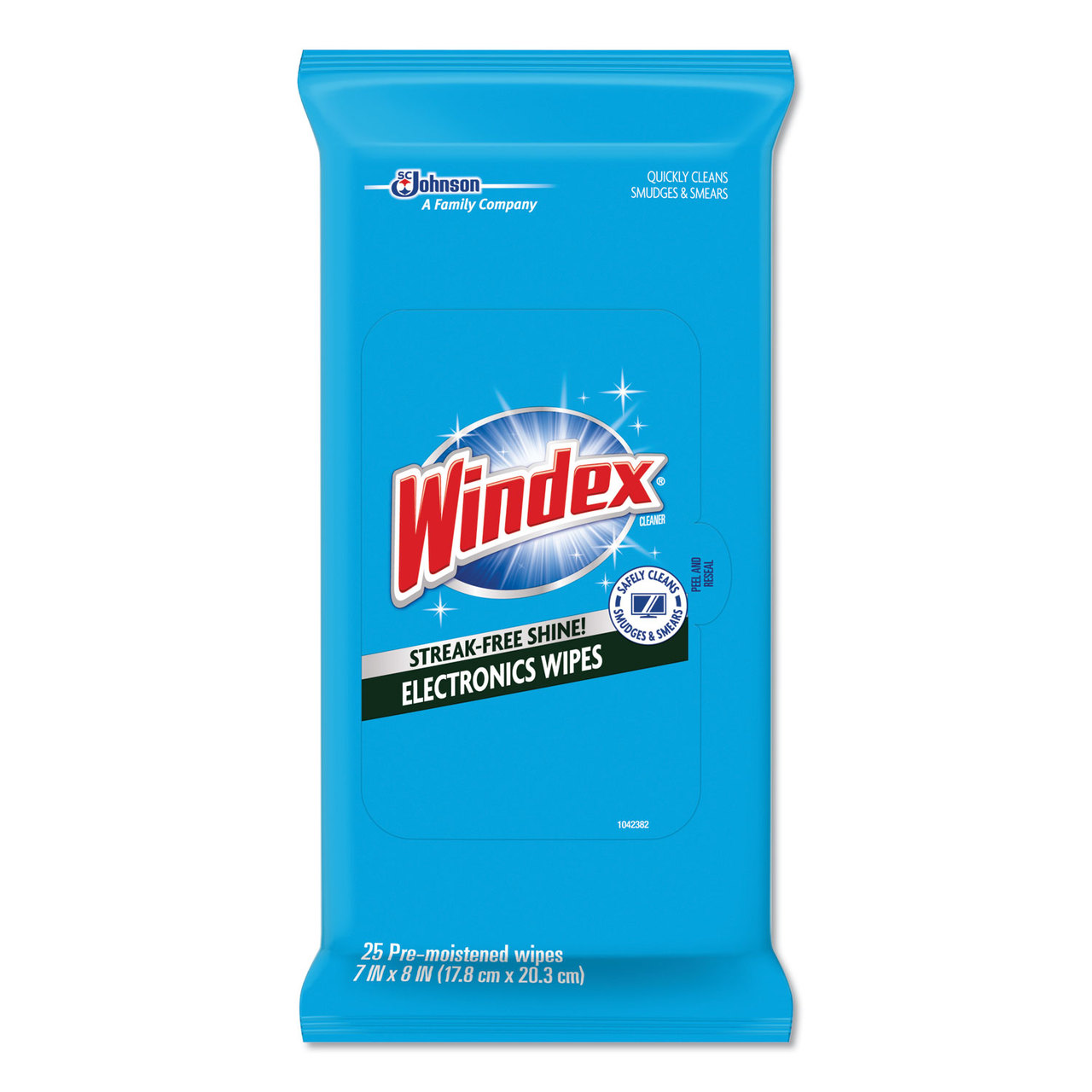Windex SJN319248 Electronics Cleaner, 25 Wipes, 12 Packs Per Case