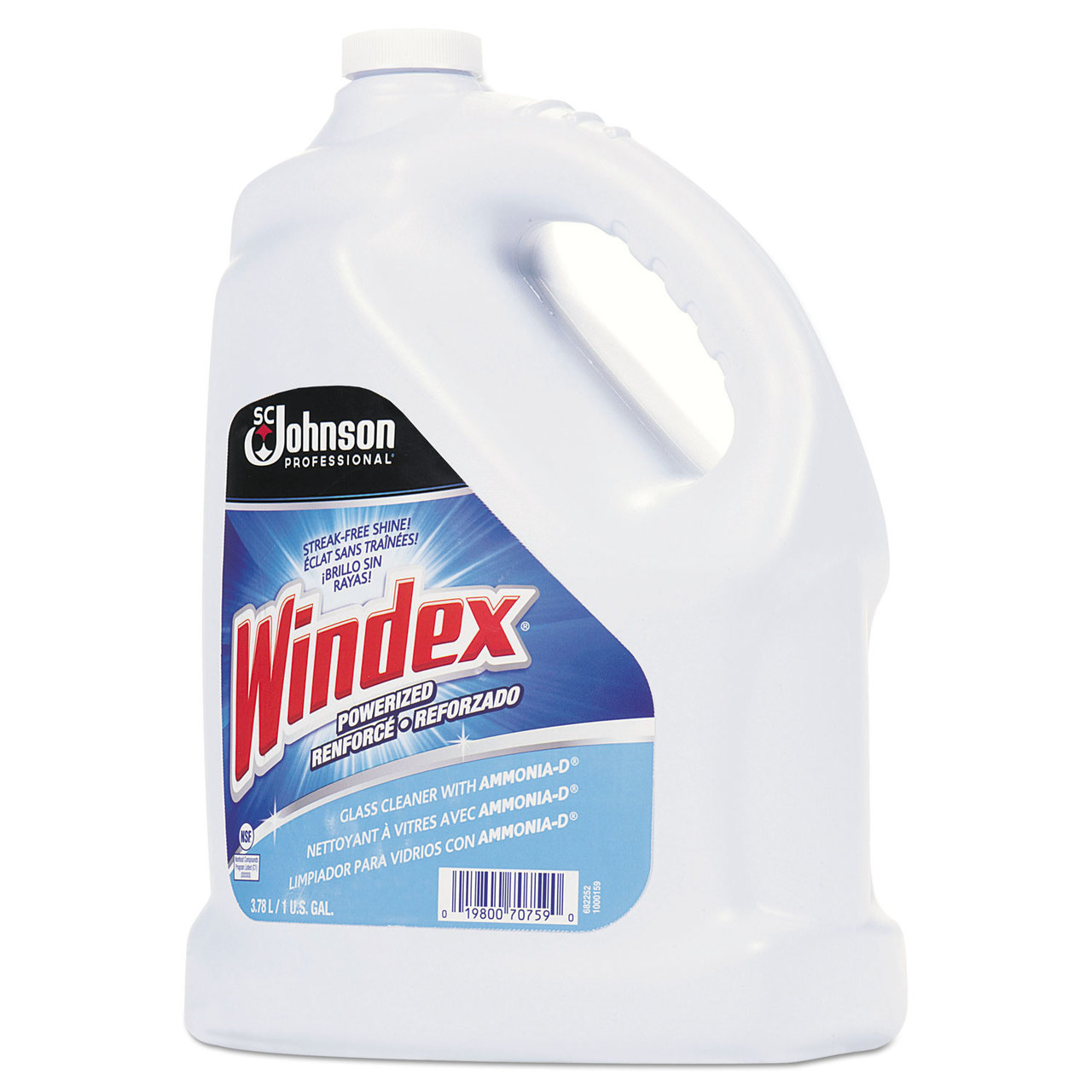 Windex SJN696503EA Glass Cleaner with Ammonia-D, 1gal Bottle