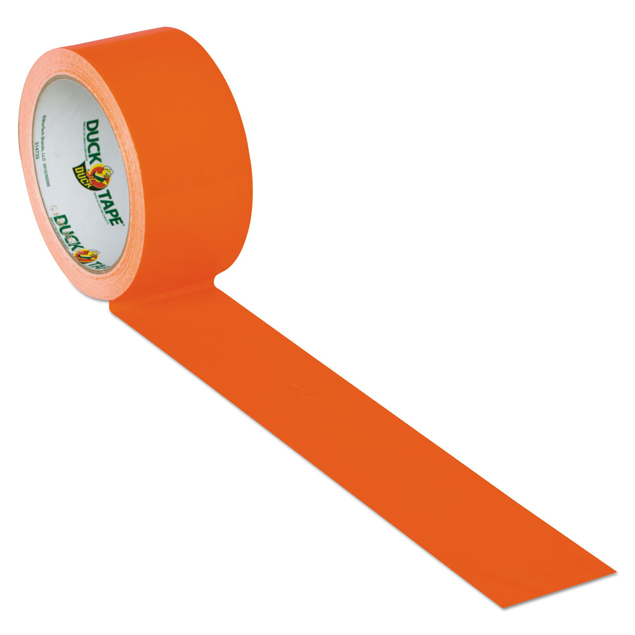 Duck DUC1265019 Colored Duct Tape, 9 mil, 1.88" x 15 yds, 3" Core, Neon Orange