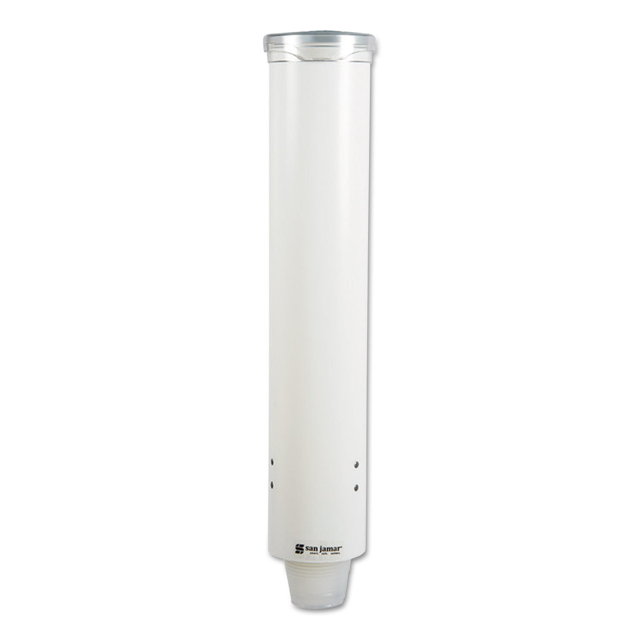 San Jamar SJMC4160WH Small Pull-Type Water Cup Dispenser, White