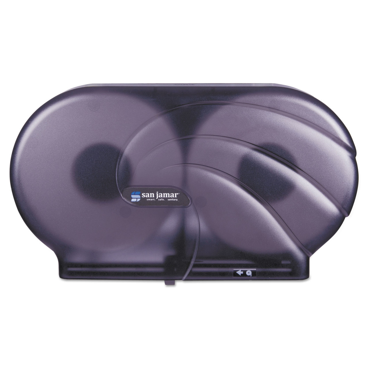 San Jamar SJMR4090TBK Twin 9" JBT Toilet Tissue Dispenser, Oceans, 19 x 5 1/4 x 12, Black Pearl