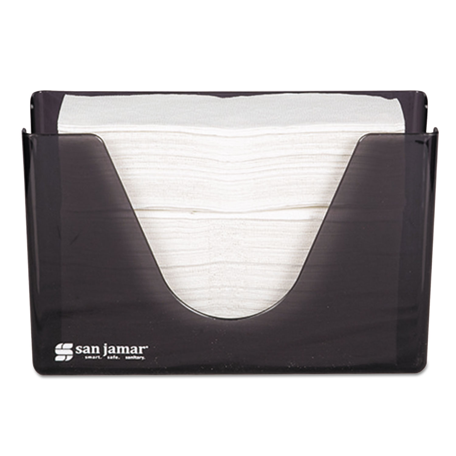 San Jamar SJMT1720TBK Countertop Folded Towel Dispenser, Plastic, Black Pearl, 11 x 4 3/8 x 7