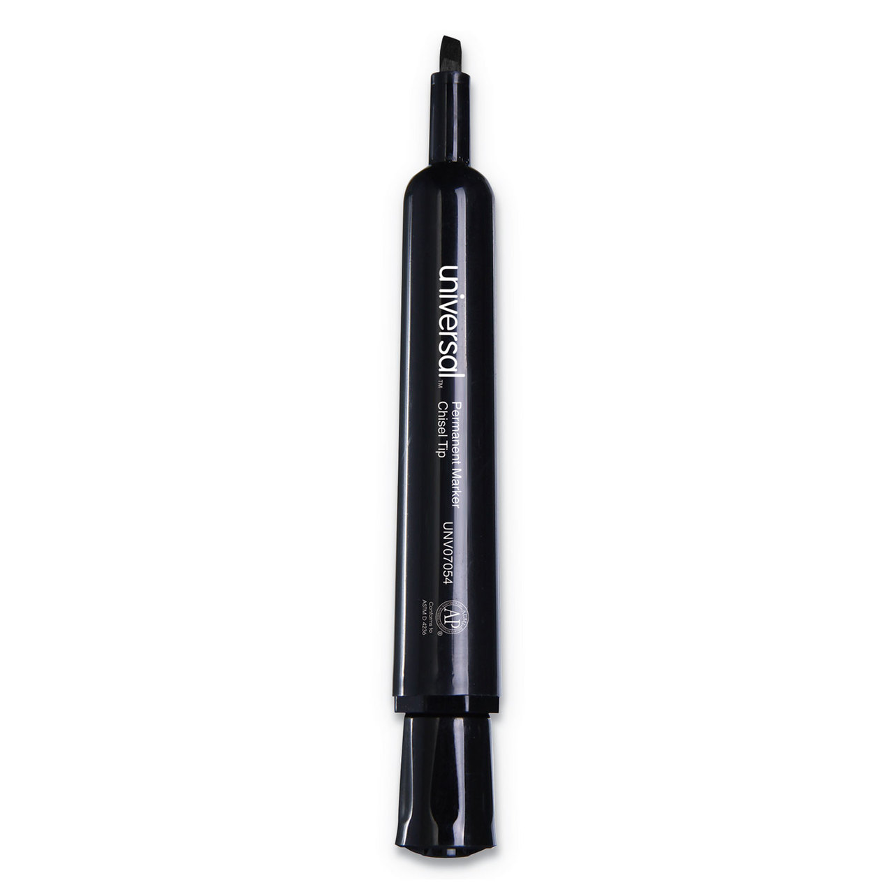 Universal UNV07054 Chisel Tip Permanent Marker, Broad, Black, 60/Pack