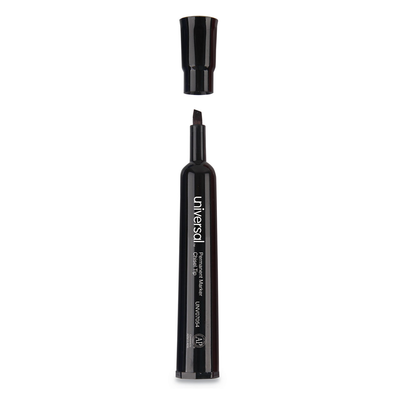 Universal UNV07054 Chisel Tip Permanent Marker, Broad, Black, 60/Pack