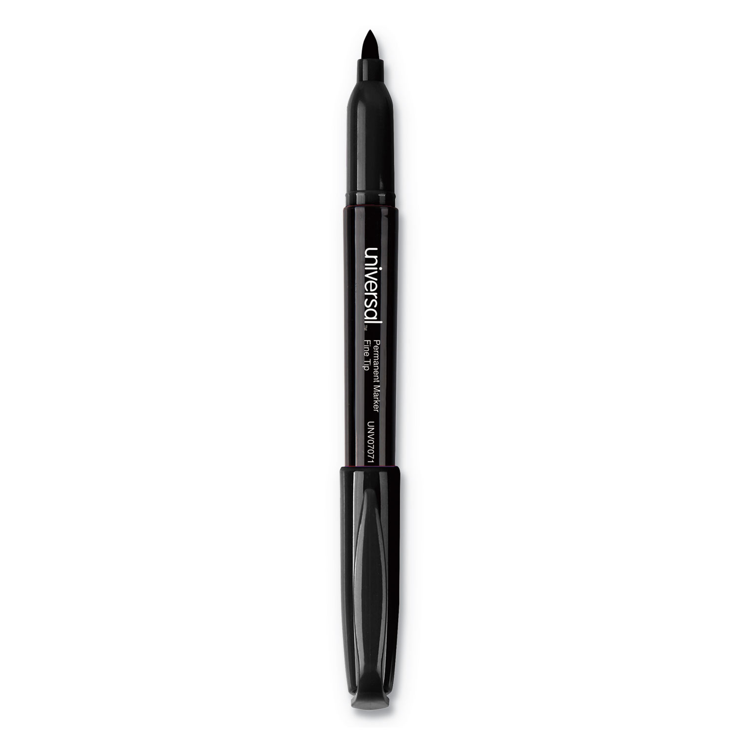 Universal UNV07070 Pen-Style Permanent Marker, Fine Bullet Tip, Black, 36/Pack