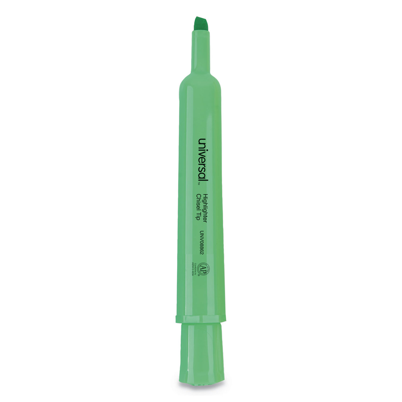 Universal UNV08862 Desk Highlighter, Chisel Tip, Fluorescent Green, Dozen