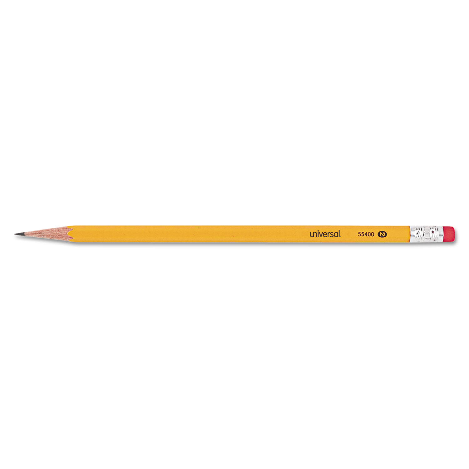 Universal UNV55144 Woodcase Pencil, HB #2, Yellow Barrel, 144/Pack