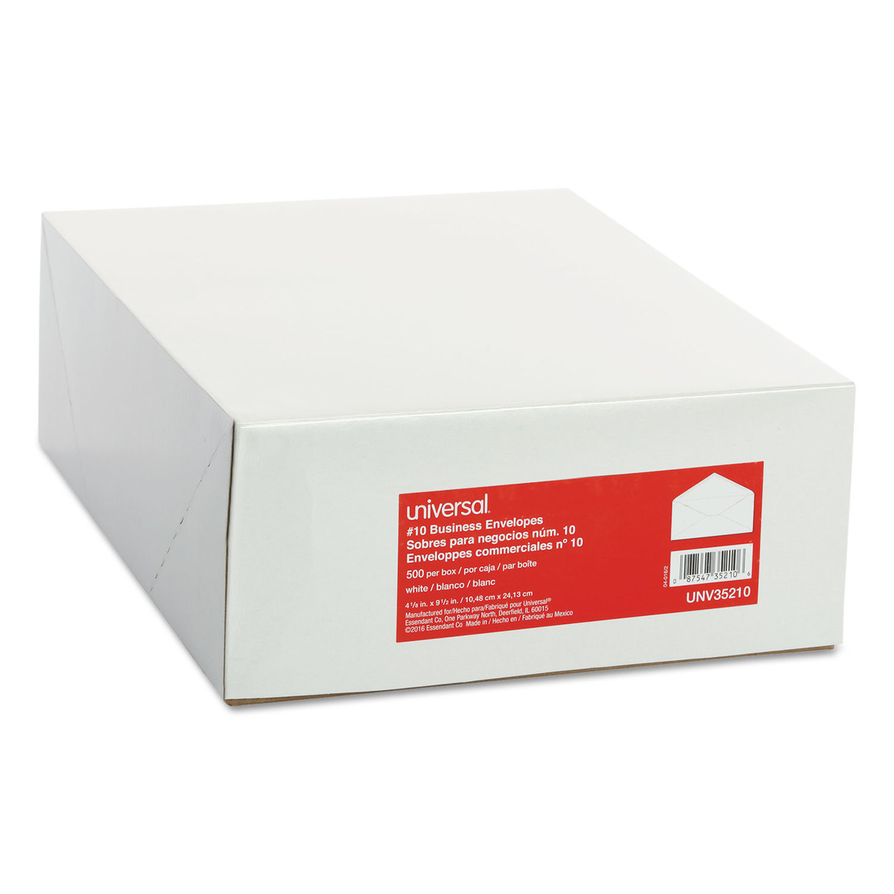 Universal UNV35210 Business Envelope, #10, 4 1/8 x 9 1/2, White, 500/Box