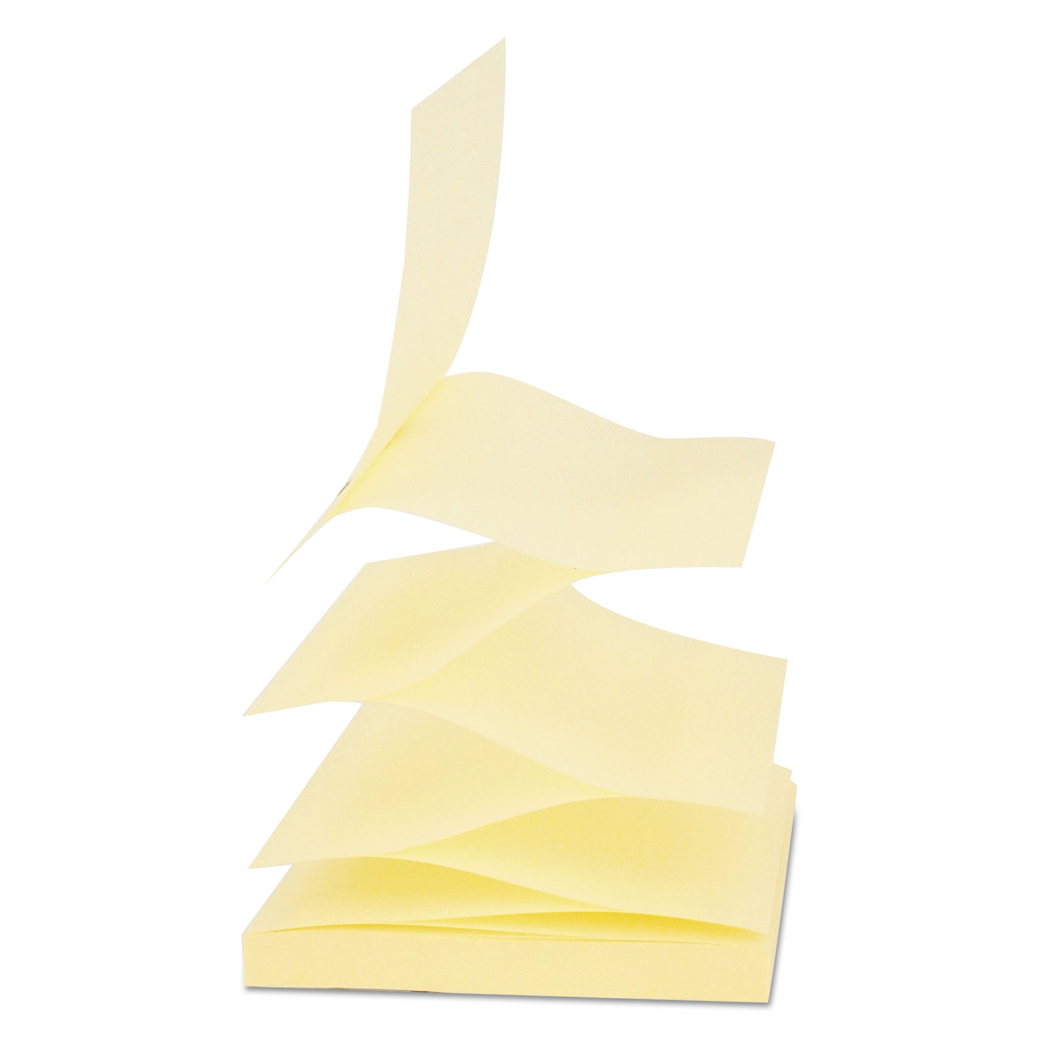 Universal UNV35664 Fan-Folded Self-Stick Pop-Up Note Pads, 3 x 3, Yellow, 100-Sheet, 12/Pack
