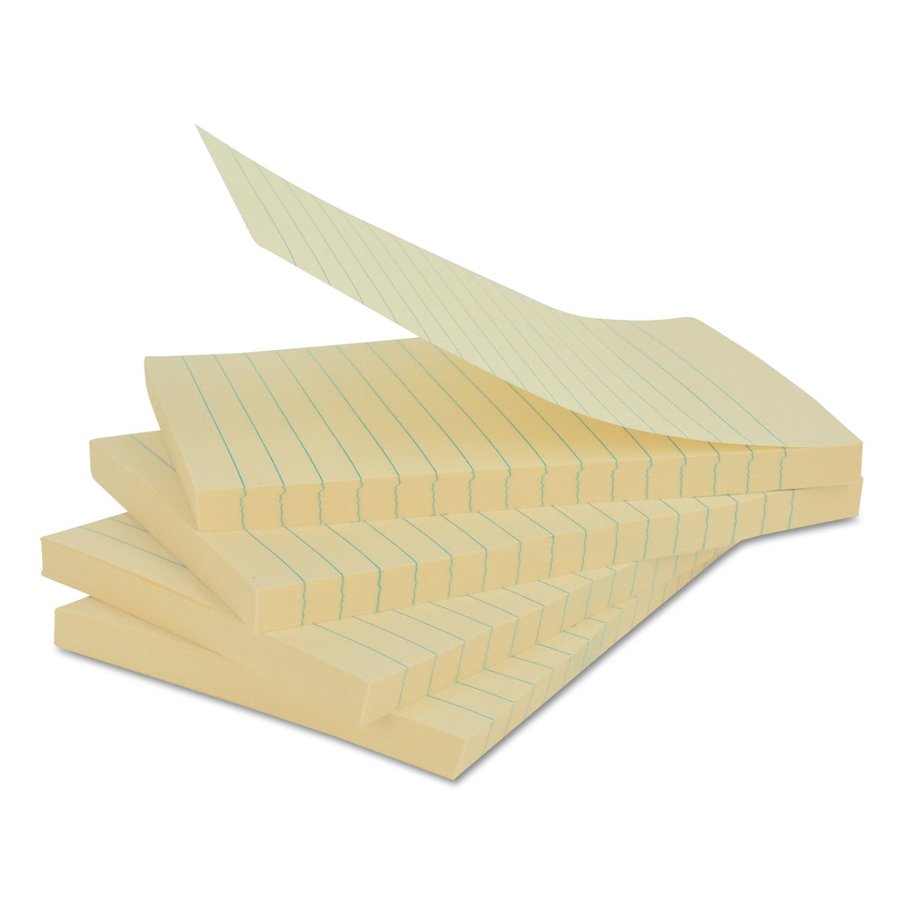 Universal UNV35673 Self-Stick Note Pads, Lined, 4 x 6, Yellow, 100-Sheet, 12/Pack