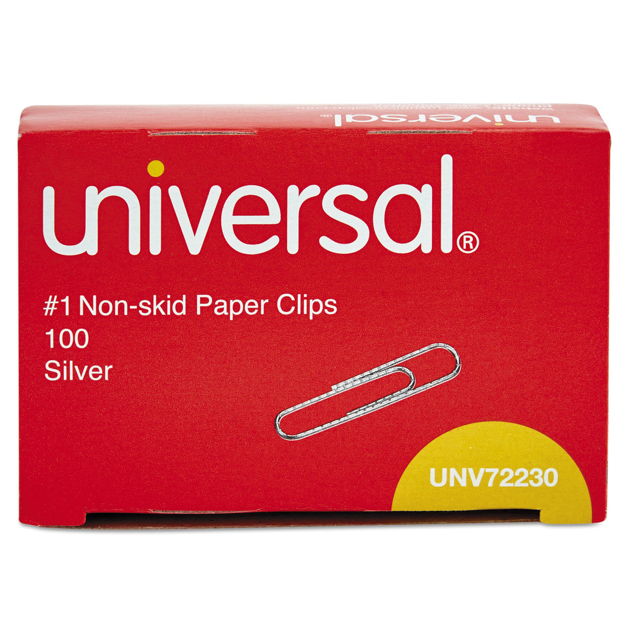 Universal UNV72230 Paper Clips, Small (No. 1), Silver, 1000/Pack