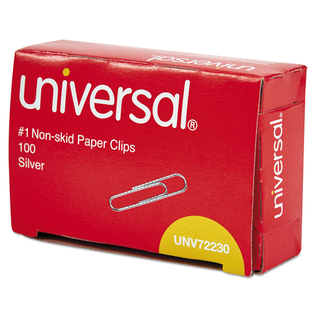 Universal UNV72230 Paper Clips, Small (No. 1), Silver, 1000/Pack