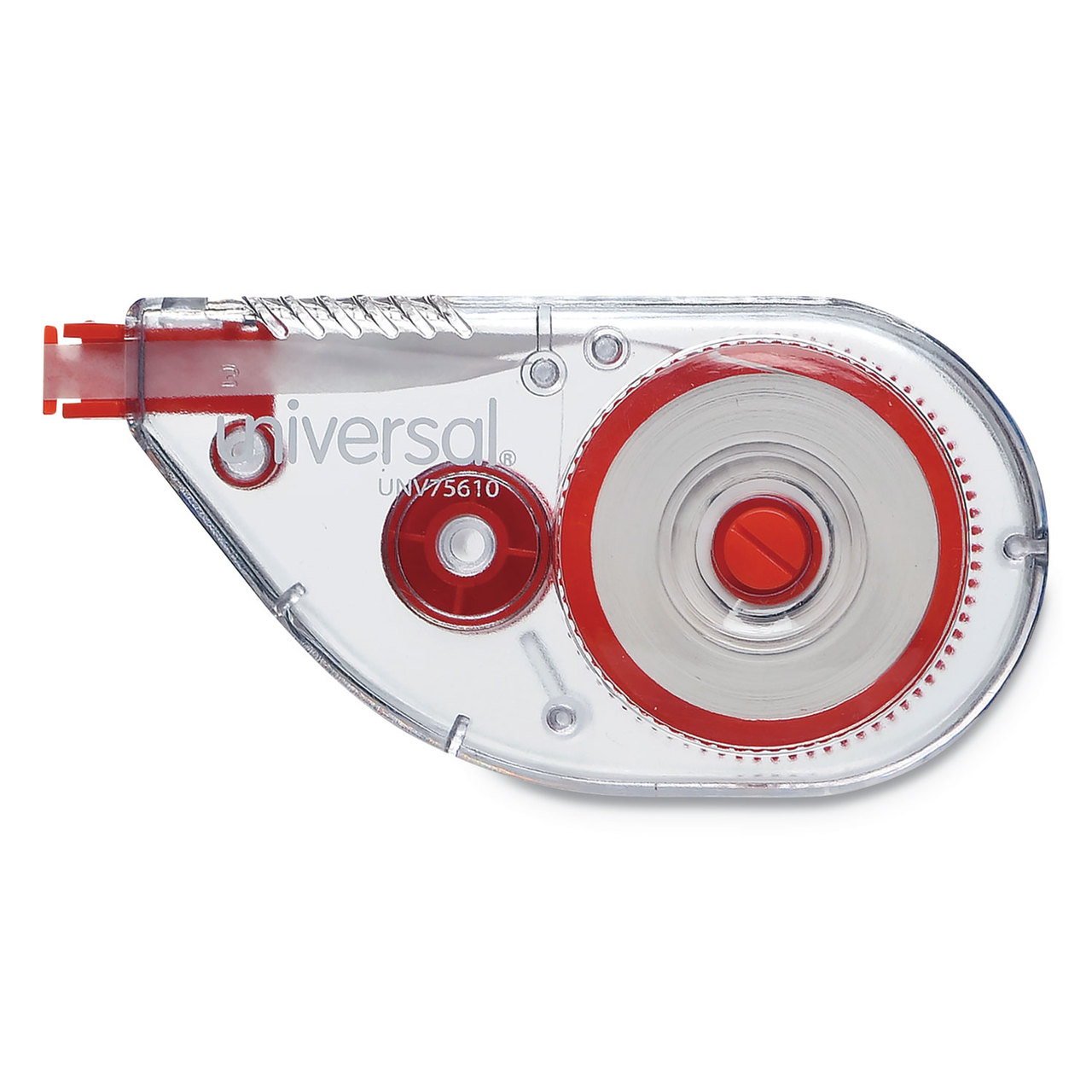 Universal UNV75610 Side-Application Correction Tape, 1/5" x 393", 6/Pack