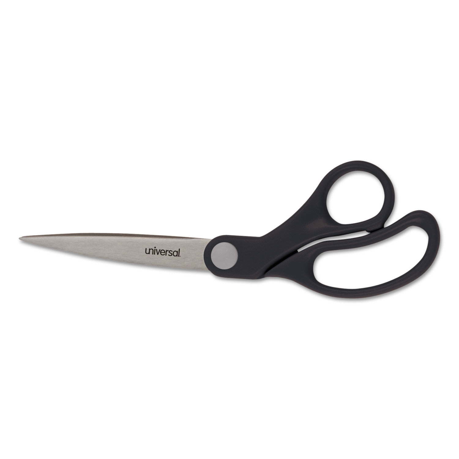Universal UNV92009 Stainless Steel Office Scissors, 8" Long, Straight Handle, Black