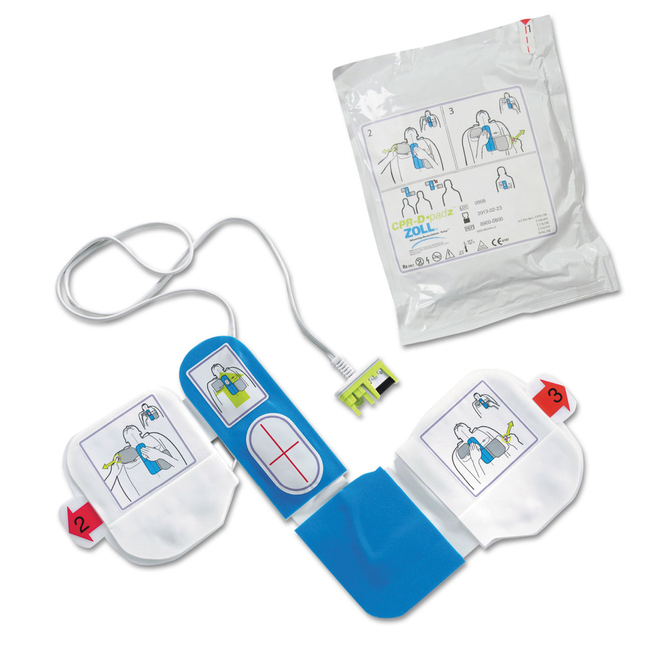 ZOLL ZOL8900080001 CPR-D-Padz Adult Electrodes, 5-Year Shelf Life