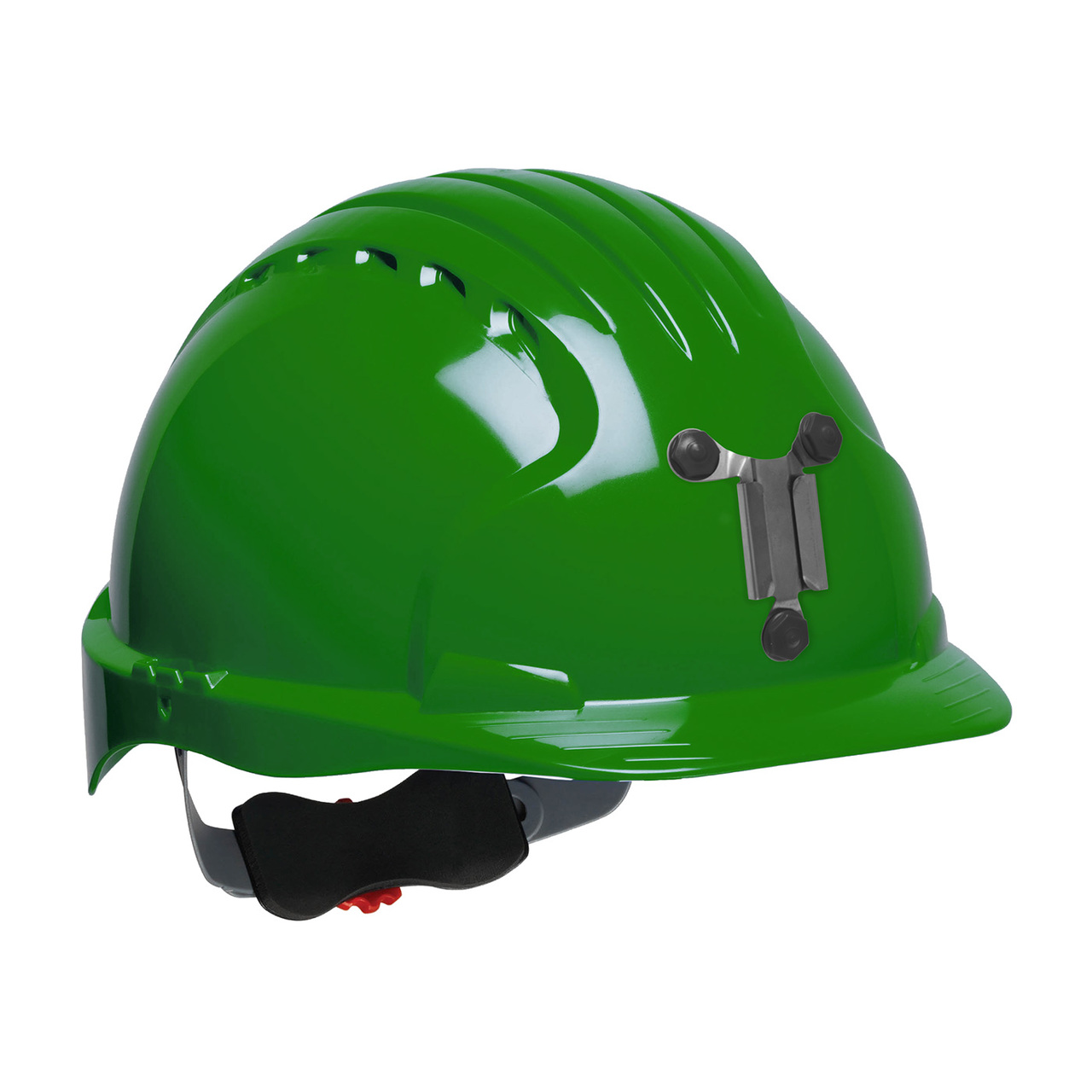 PIP 280-EV6151M Evolution Deluxe 6151 Standard Brim Mining Hard Hat with HDPE Shell, 6-Point Polyester Suspension and Wheel Ratchet Adjustment Green