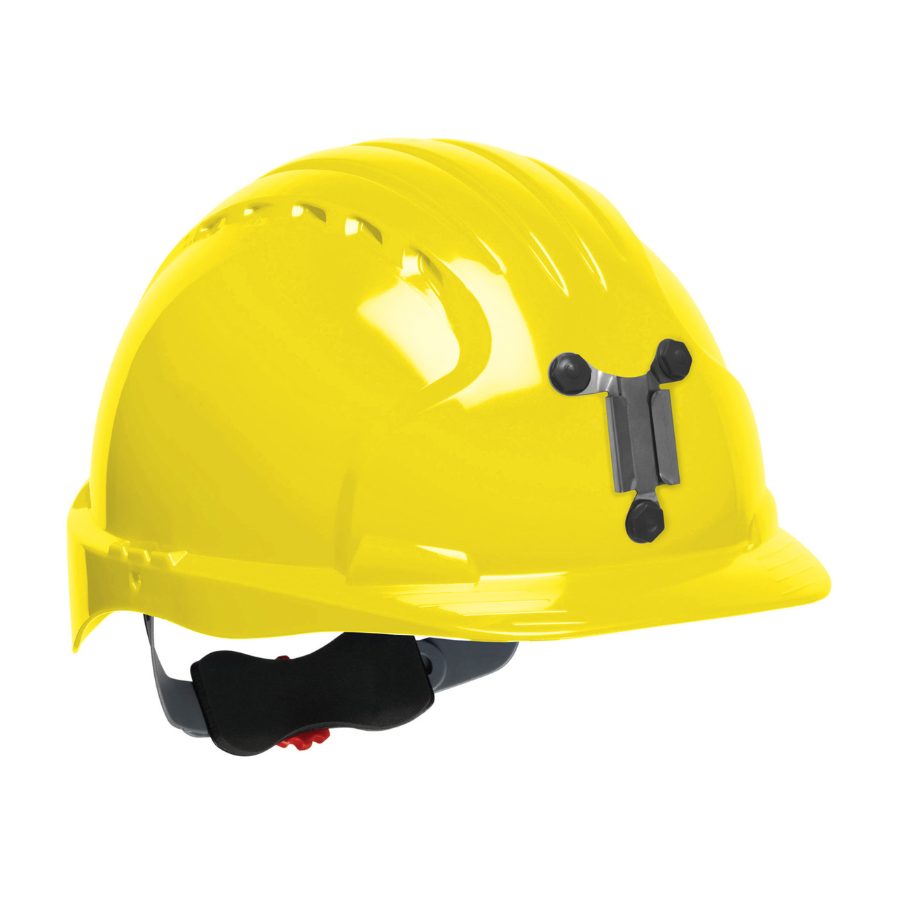 PIP 280-EV6151M Evolution Deluxe 6151 Standard Brim Mining Hard Hat with HDPE Shell, 6-Point Polyester Suspension and Wheel Ratchet Adjustment Yellow