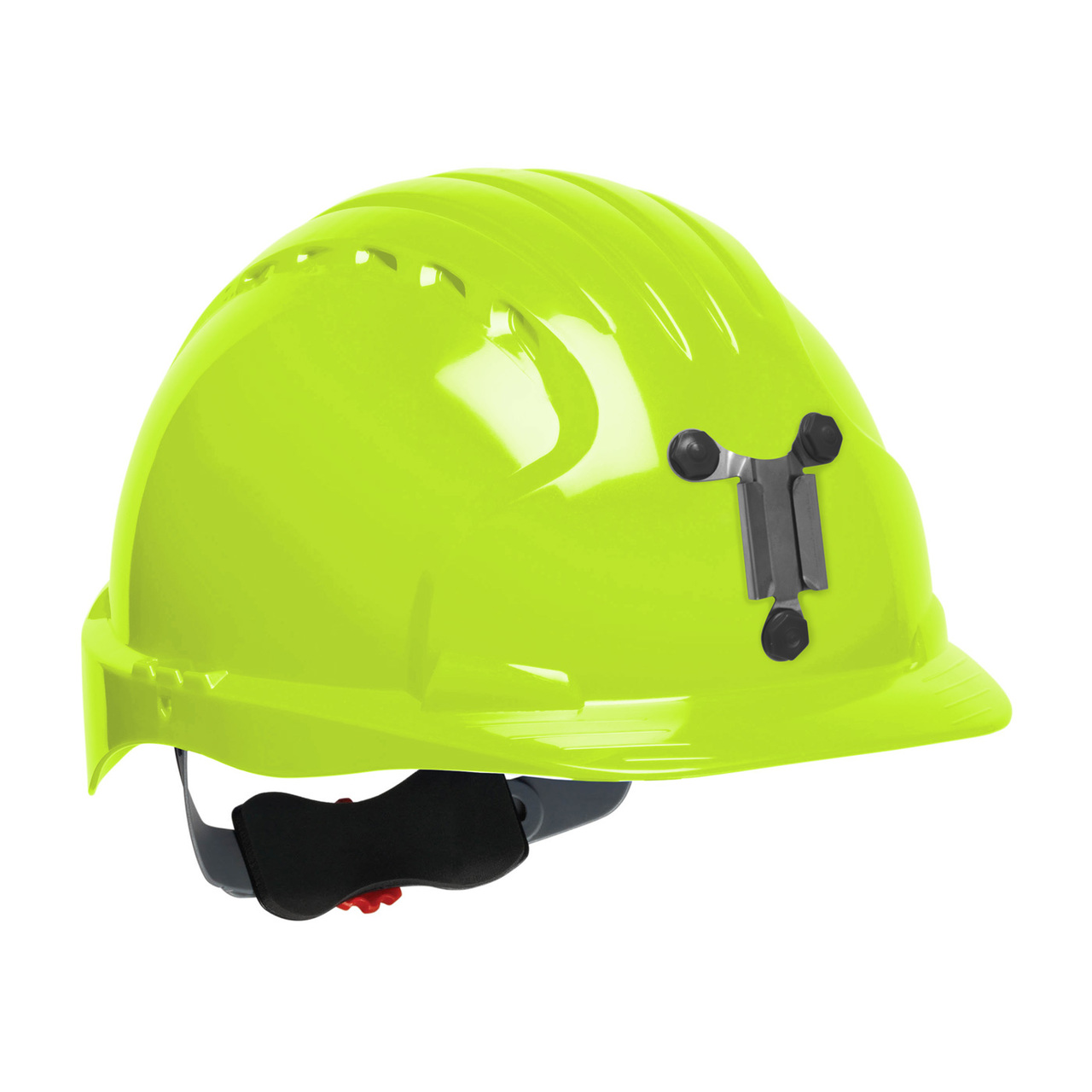 PIP 280-EV6151M Evolution Deluxe 6151 Standard Brim Mining Hard Hat with HDPE Shell, 6-Point Polyester Suspension and Wheel Ratchet Adjustment Hi-Vis Yellow