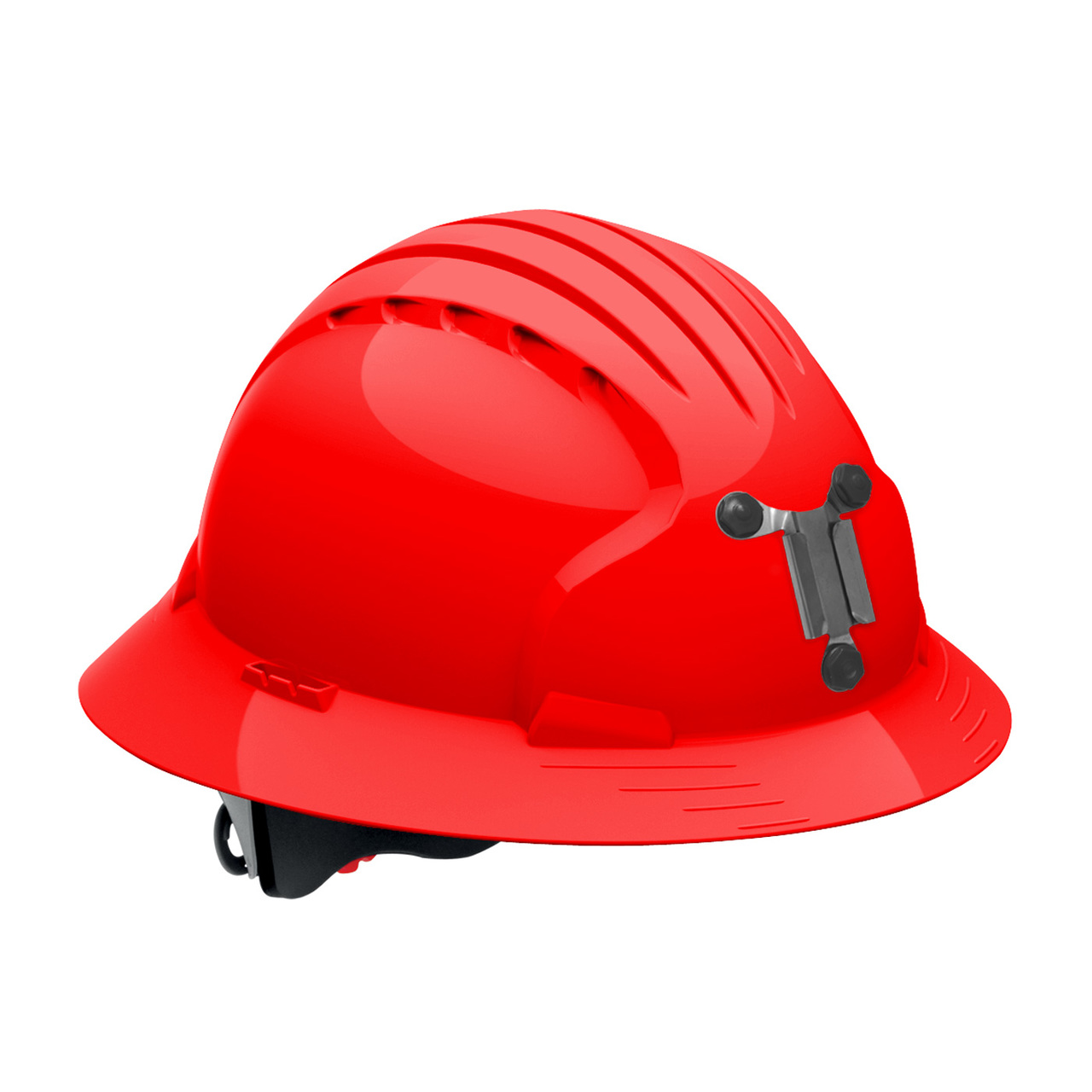 PIP 280-EV6161M Evolution Deluxe 6161 Full Brim Mining Hard Hat with HDPE Shell, 6-Point Polyester Suspension and Wheel Ratchet Adjustment Red