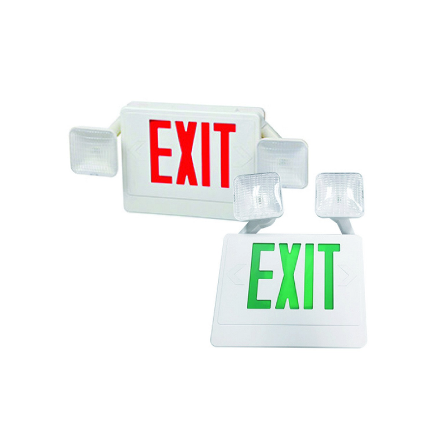 Howard Lighting HL04093GW Universal single face and double face (extra faceplate included) Long life energy saving LED lamps White Coated Thermoplastic Case/Housing Green Letters