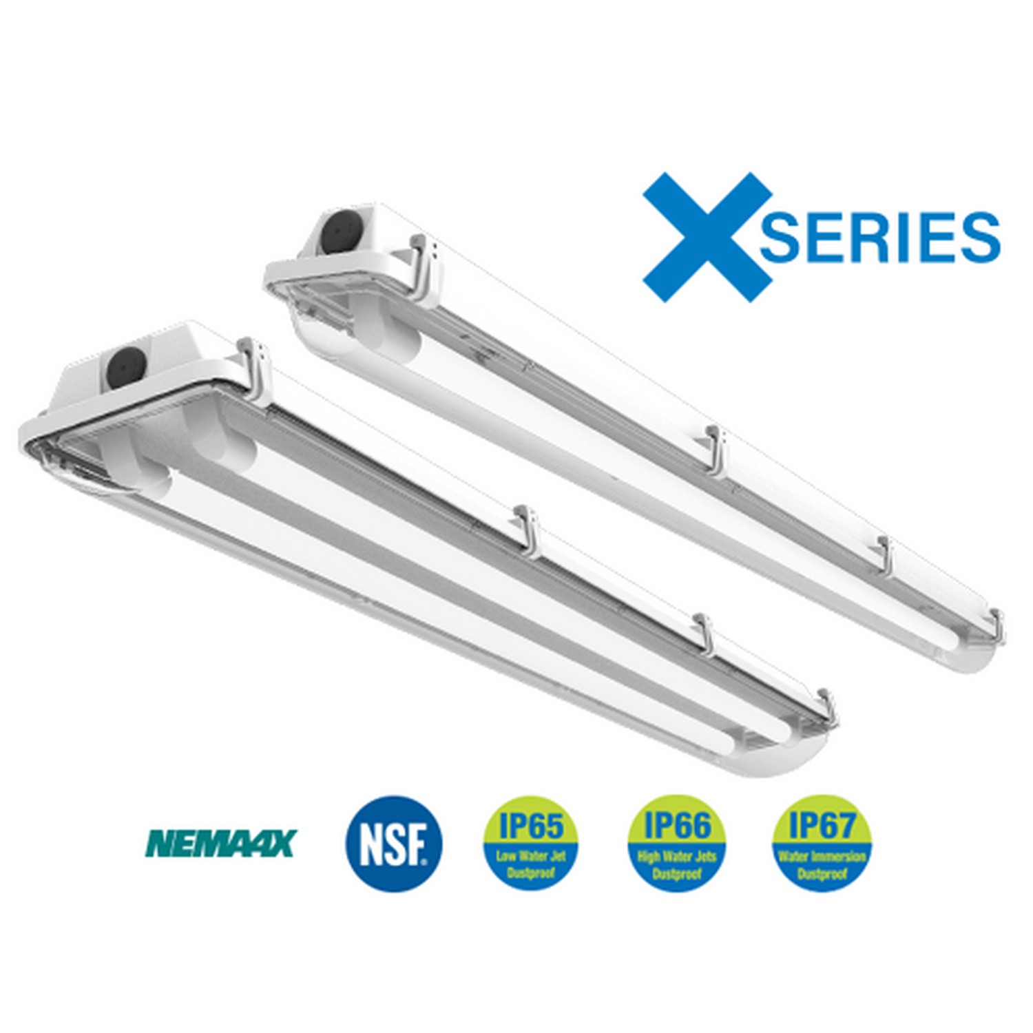 ILP WTX-12W-U-50-SACL 12 Watt Wet Location LED Amazon 4' Fixture 120-277V 5000K 1706 Lumens