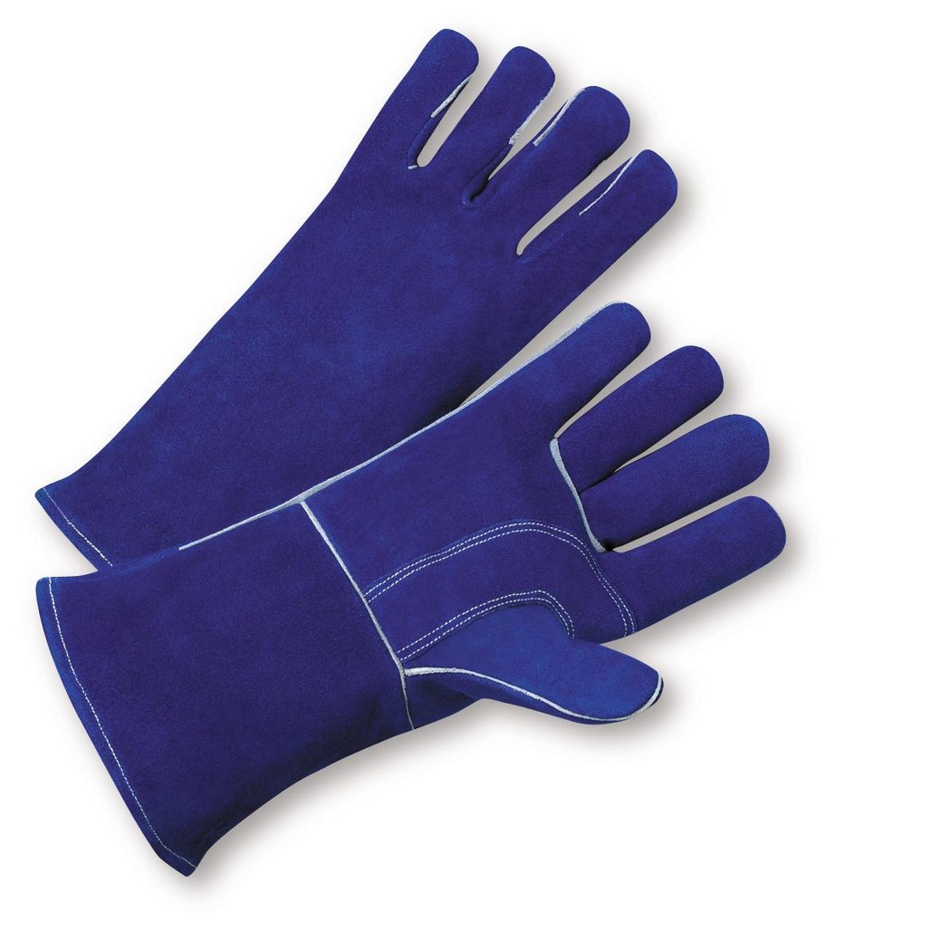 West Chester Protective Gear 945 Large Premium Select Split Cowhide 14" Blue Glove