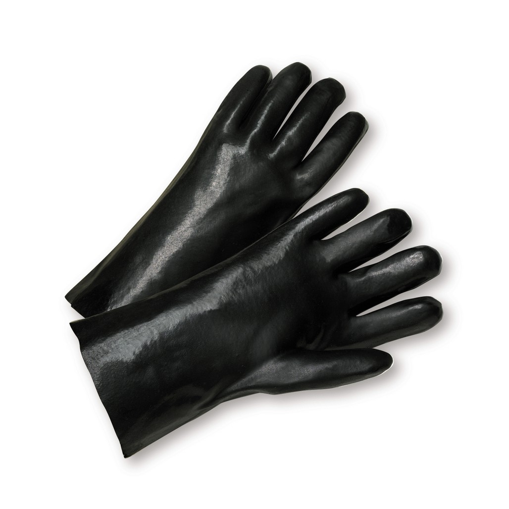 West Chester Protective Gear 1047 Large Standard Smooth Grip PVC Interlock 14" Gloves