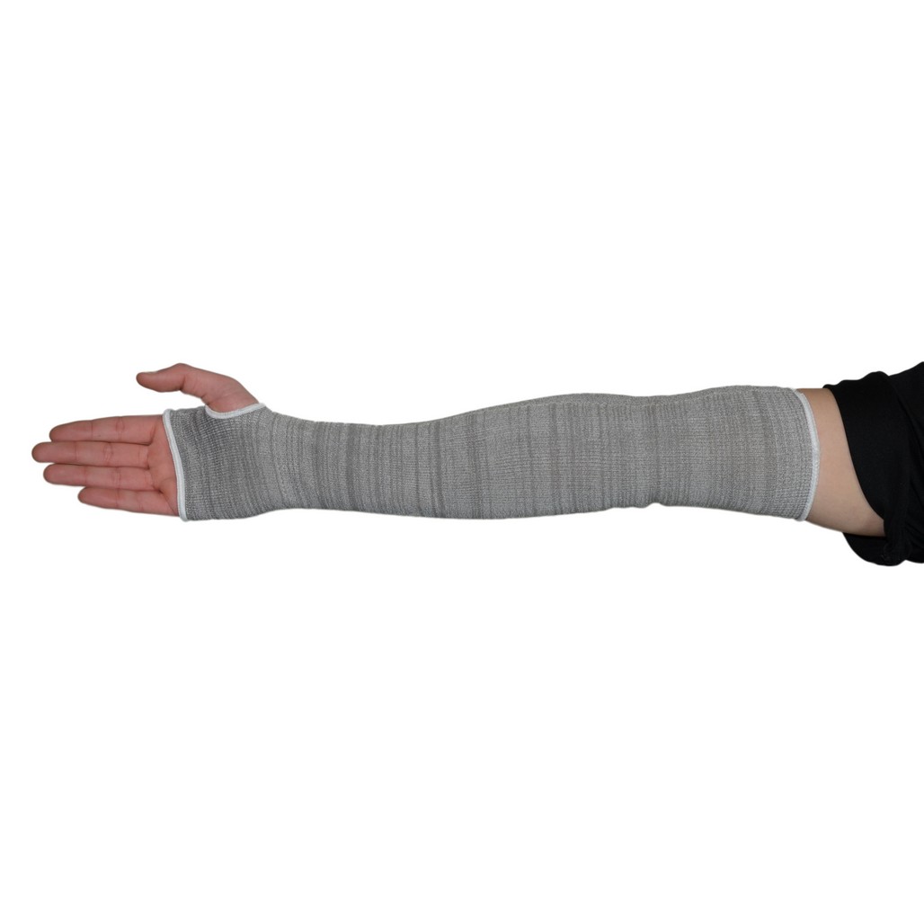 PIP Global Safety 2518DGT4 18" HPPE sleeve, ANSI Cut Level A6, 1 Layer, Dark Gray, w/thumbhole