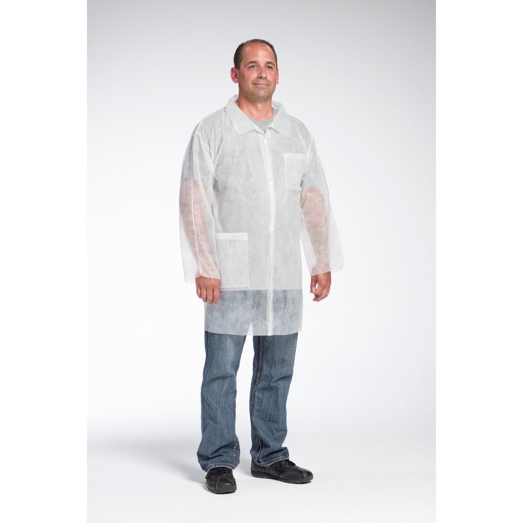 PIP Global Safety 3514 Std. Wgt. SBP Lab Coat 2 pockets