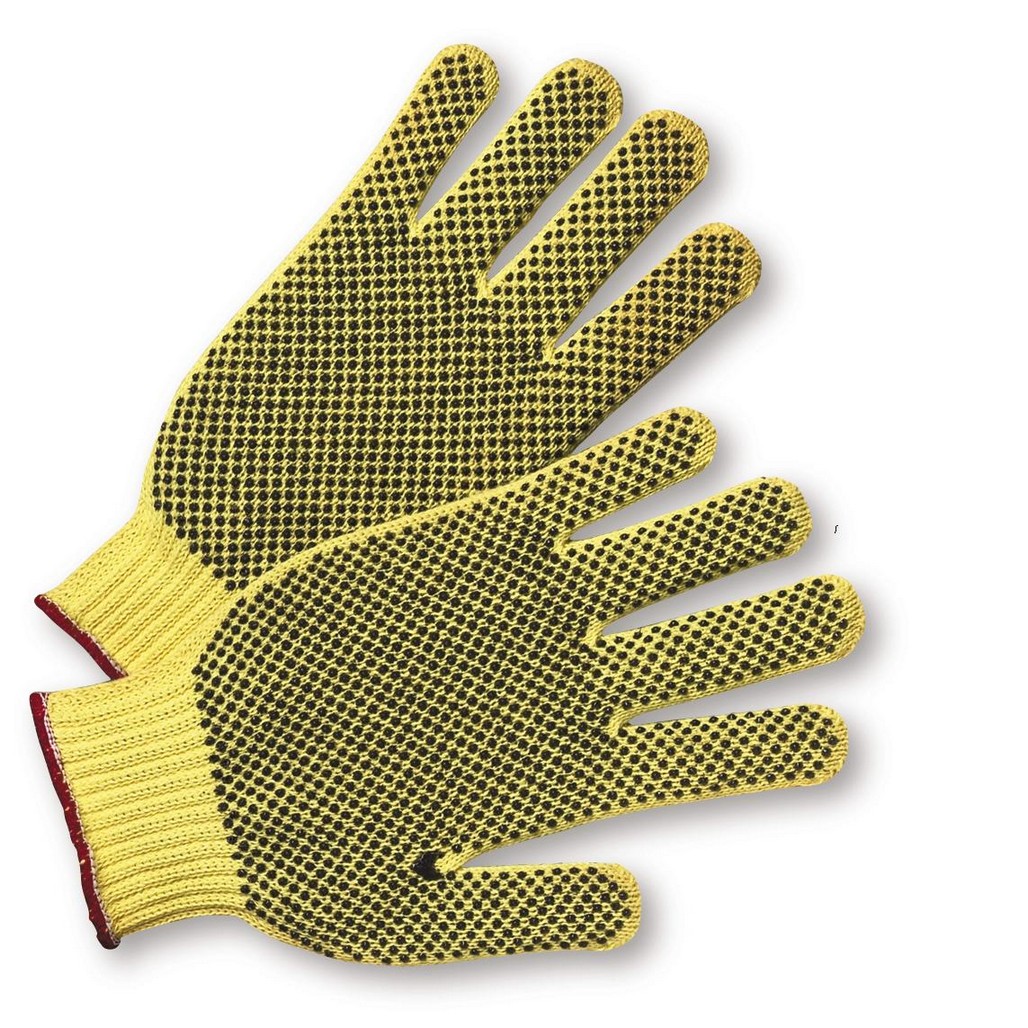 PIP Global Safety 35KDBSJ Xlarge PVC-Dotted on Both Sides 100% KevlarÃ‚Â® Gloves