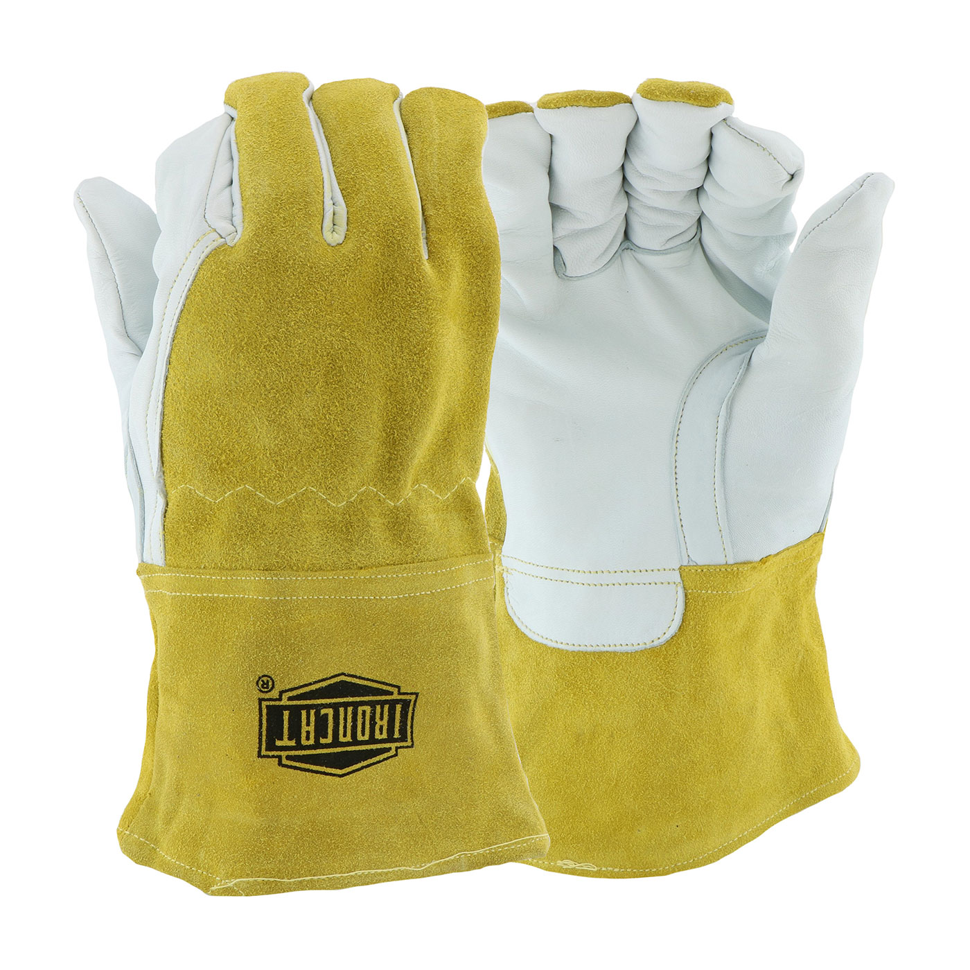 PIP 6143 Ironcat Premium Top Grain Goatskin Leather MIG Welder's Glove with Split Cowhide Back