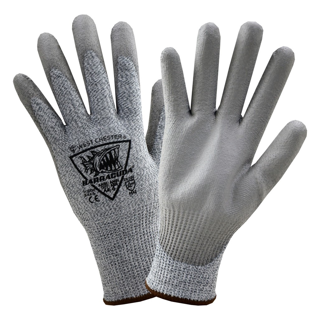 West Chester Protective Gear 713DGU/2XS XXSmall Gray PU Palm Coated Speckle Gray HPPE Gloves