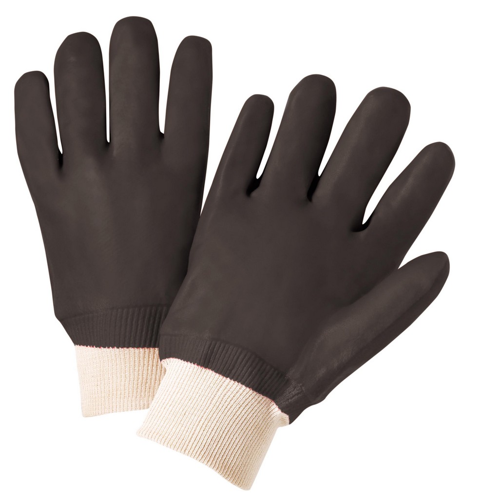 West Chester Protective Gear J1007RF Large Rough PVC Jersey Lined Gloves