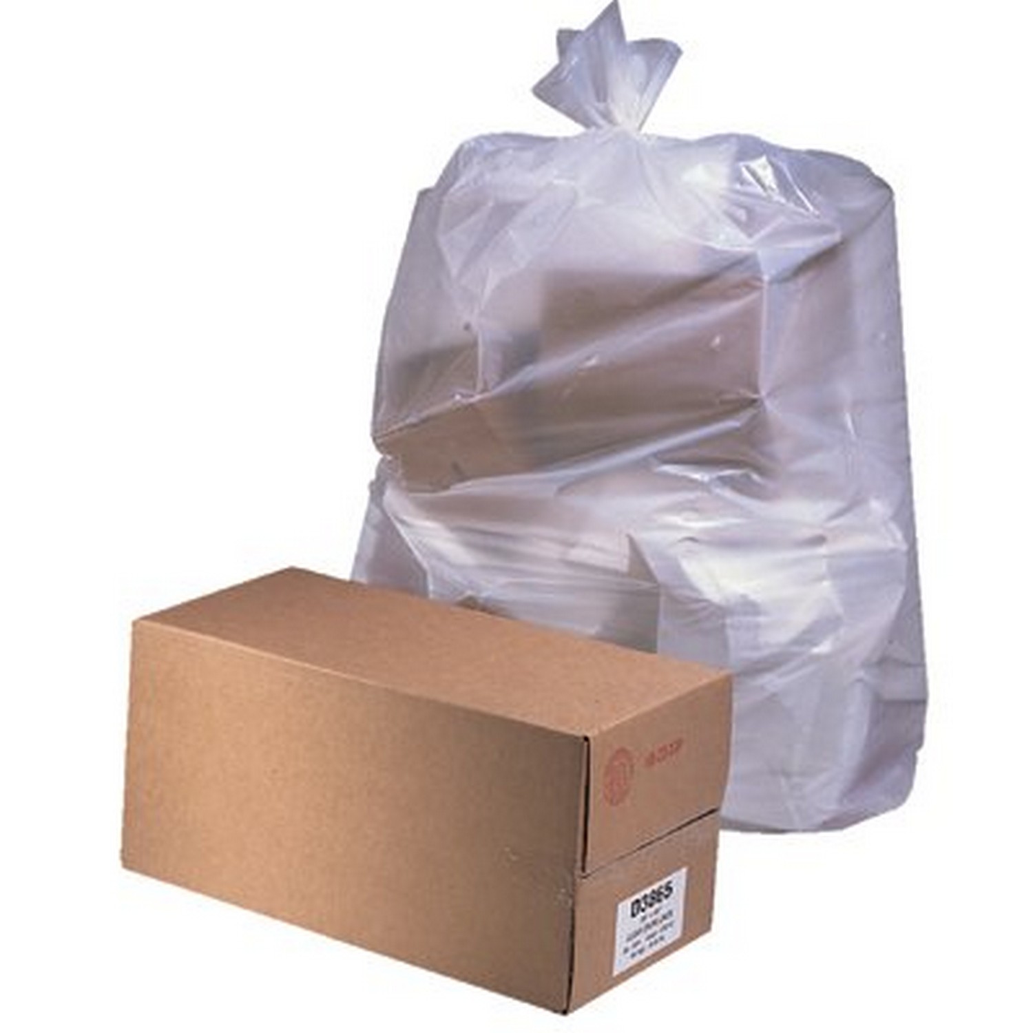 LIN-107 29X50 Slim Jim Clear Can Liner 1.2 Mil Roll Pack 100/Case