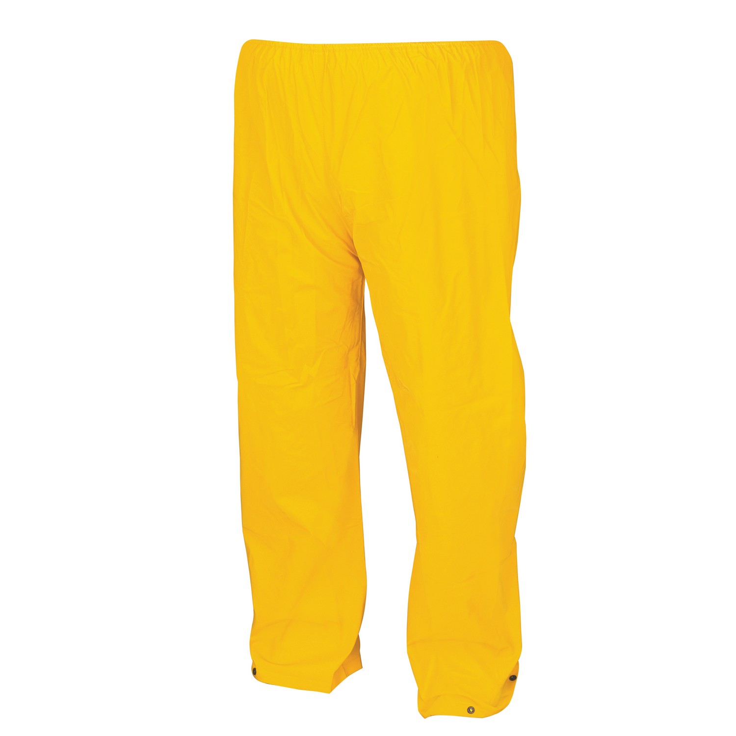 MCR Safety 200PWM Classic, .35mm PVC/Polyester Elastic Waist Pant,No Fly,Take up Snap at ankles,Yellow