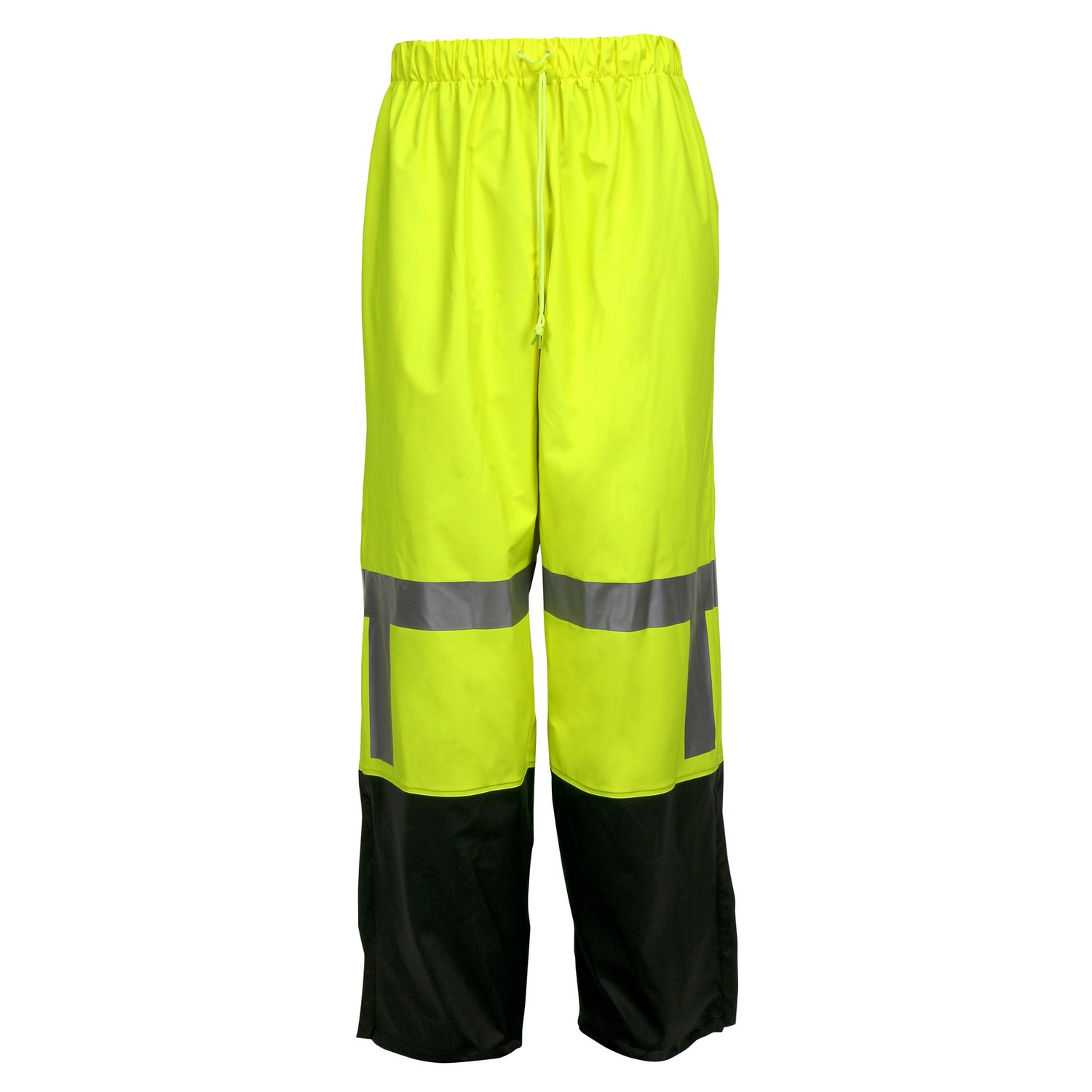 MCR Safety 5182SM Luminator, .40mm  PU/Cotton-Poly Blend Class 3, 2 pc suit, silver reflective, Fluorescent Lime/Black