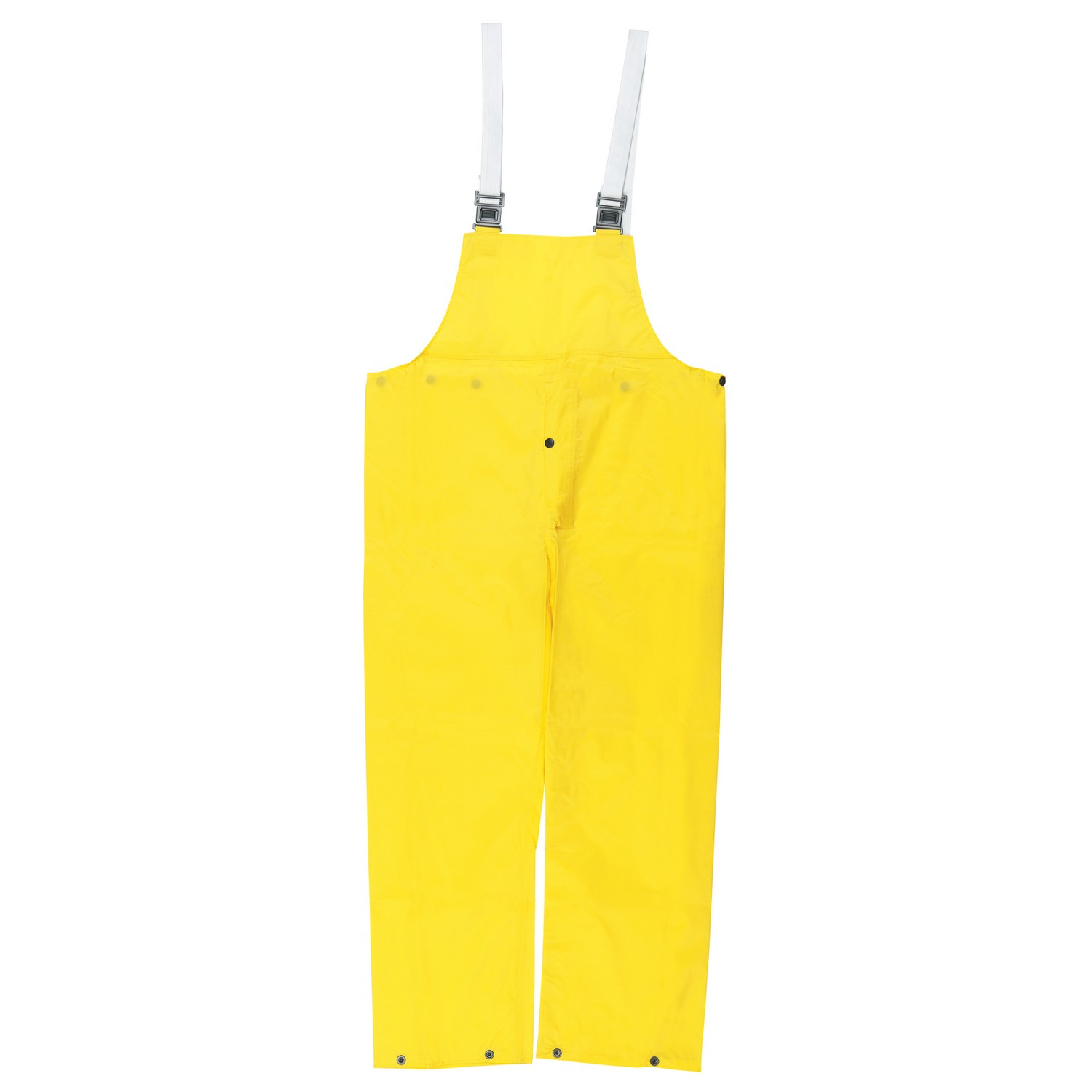 MCR Safety 550BPM Navigator, .22mm PU/Nylon Bib Pants, Snap Fly, Partial Elastic Suspenders, Yellow