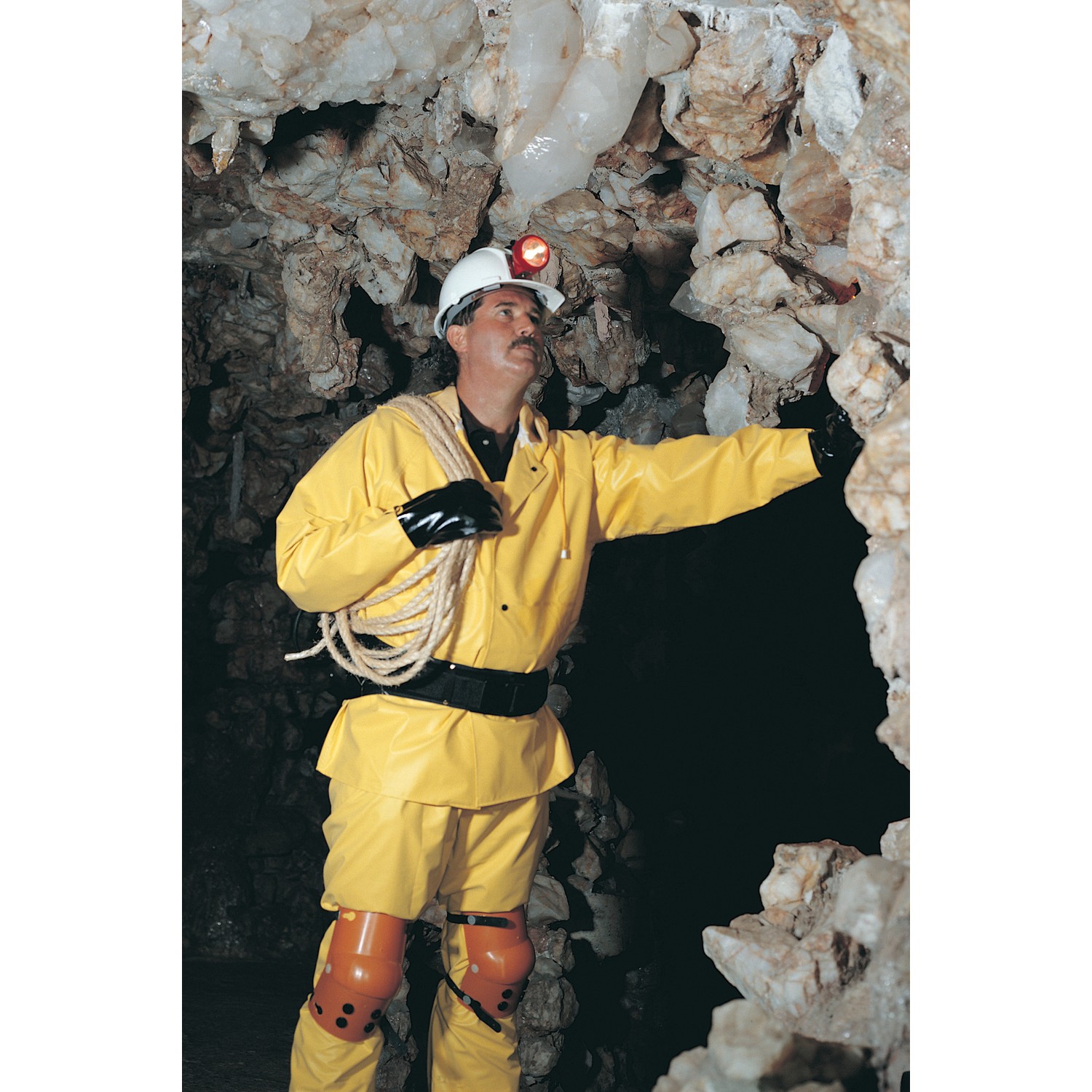 MCR Safety 800JHM Concord, .35mm Neoprene/Nylon, jacket with attached hood, snap front, yellow