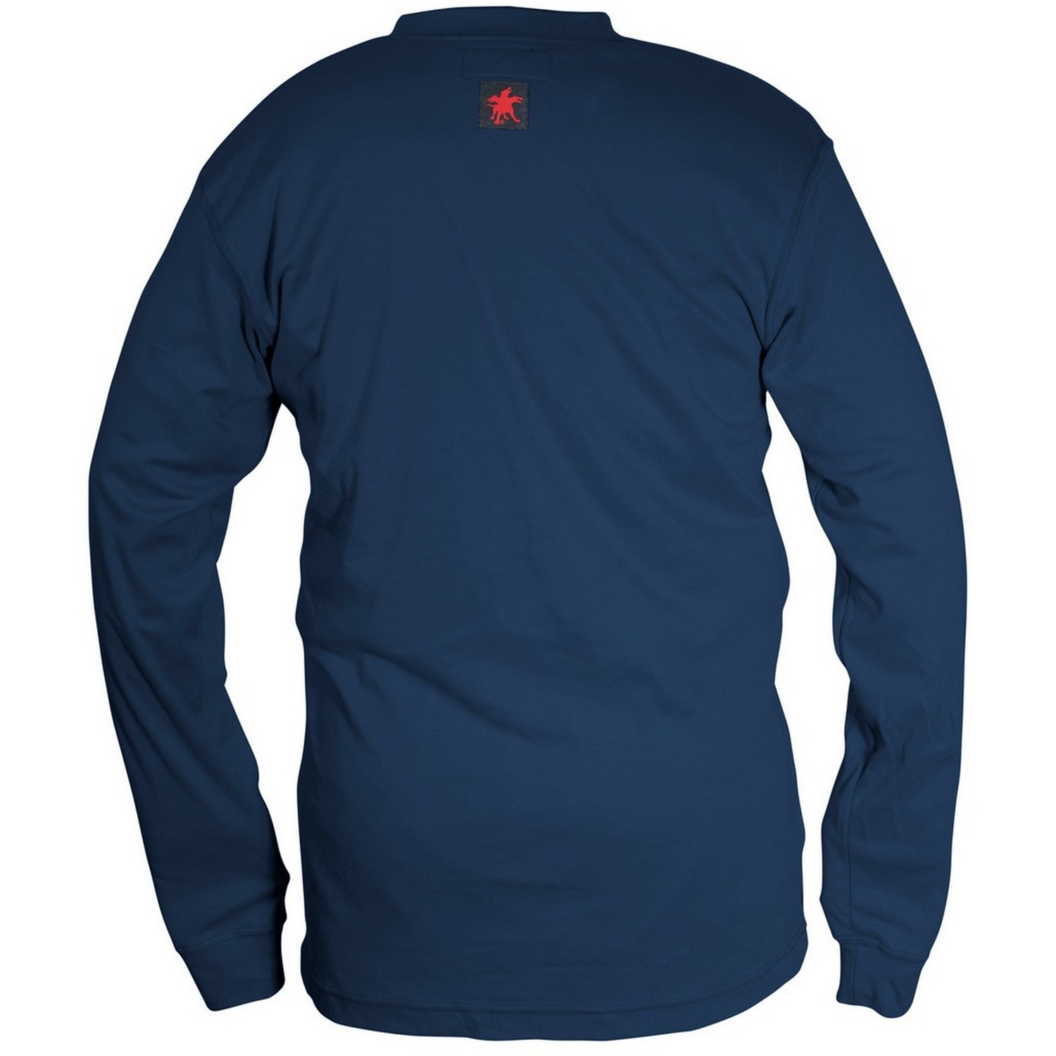 MCR Safety H1NS Flame Resistant (FR) Long Sleeve Henley Shirt, 100% Cotton, Navy