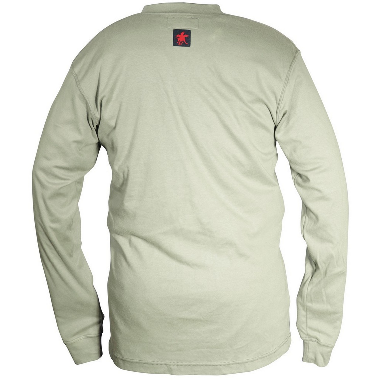MCR Safety H1TS Flame Resistant (FR) Long Sleeve Henley Shirt, 100% Cotton, Tan