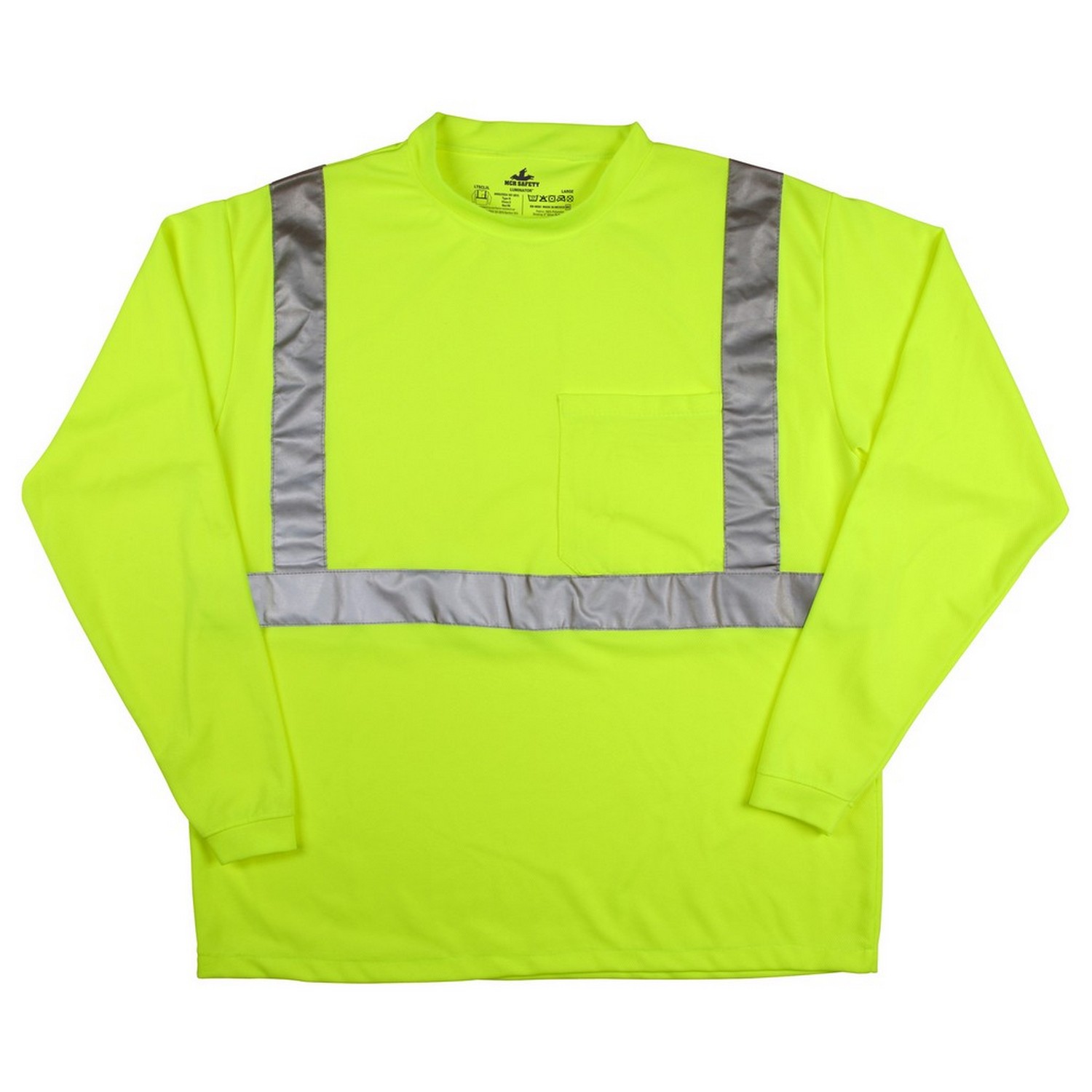 MCR Safety LTSCL2LM Class 2 Long Sleeve T-Shirt