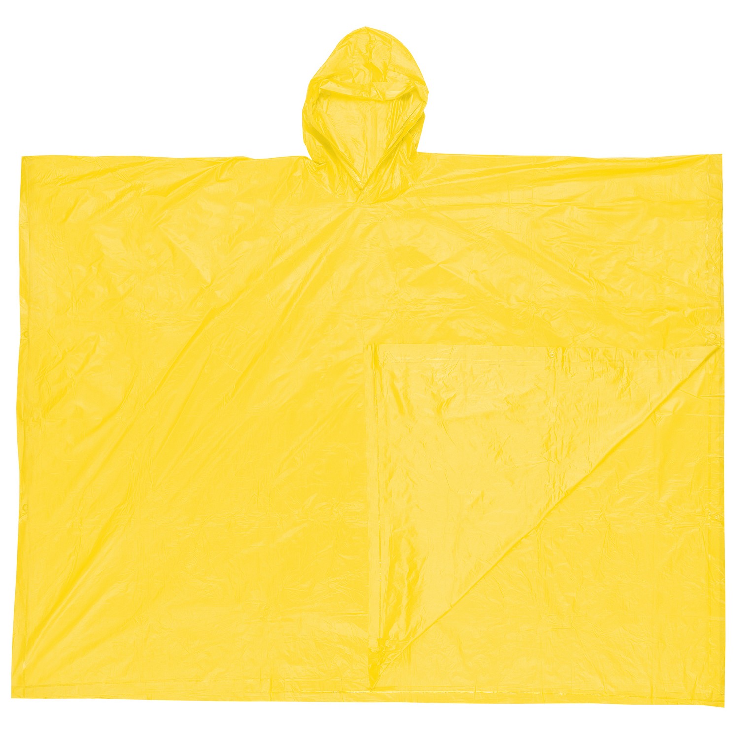 MCR Safety O40 Schooner Poncho, .10mm PVC disposable poncho, attached hood, tote pouch, yellow
