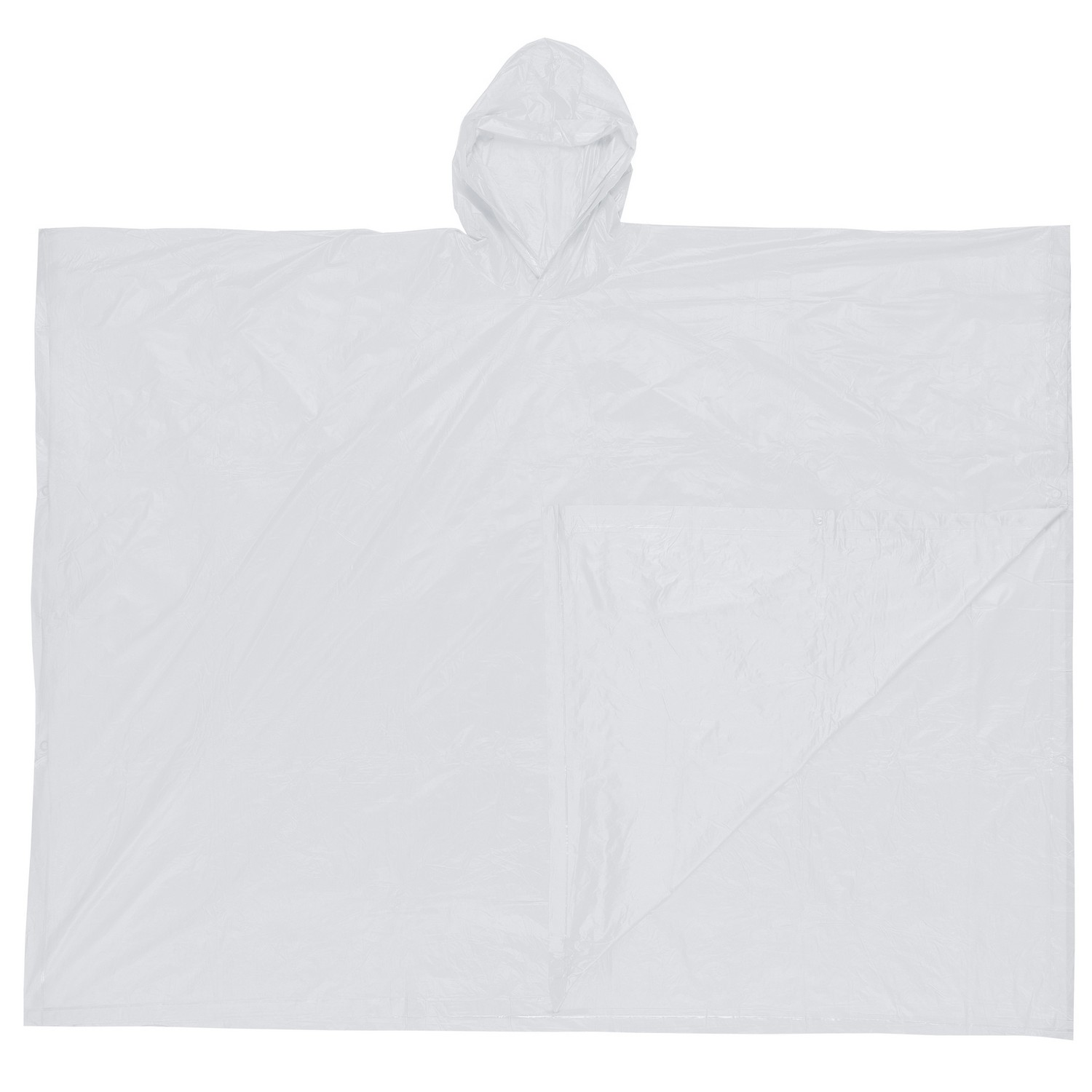 MCR Safety O42 Schooner Poncho, .10mm PVC disposable poncho, attached hood, tote pouch, clear