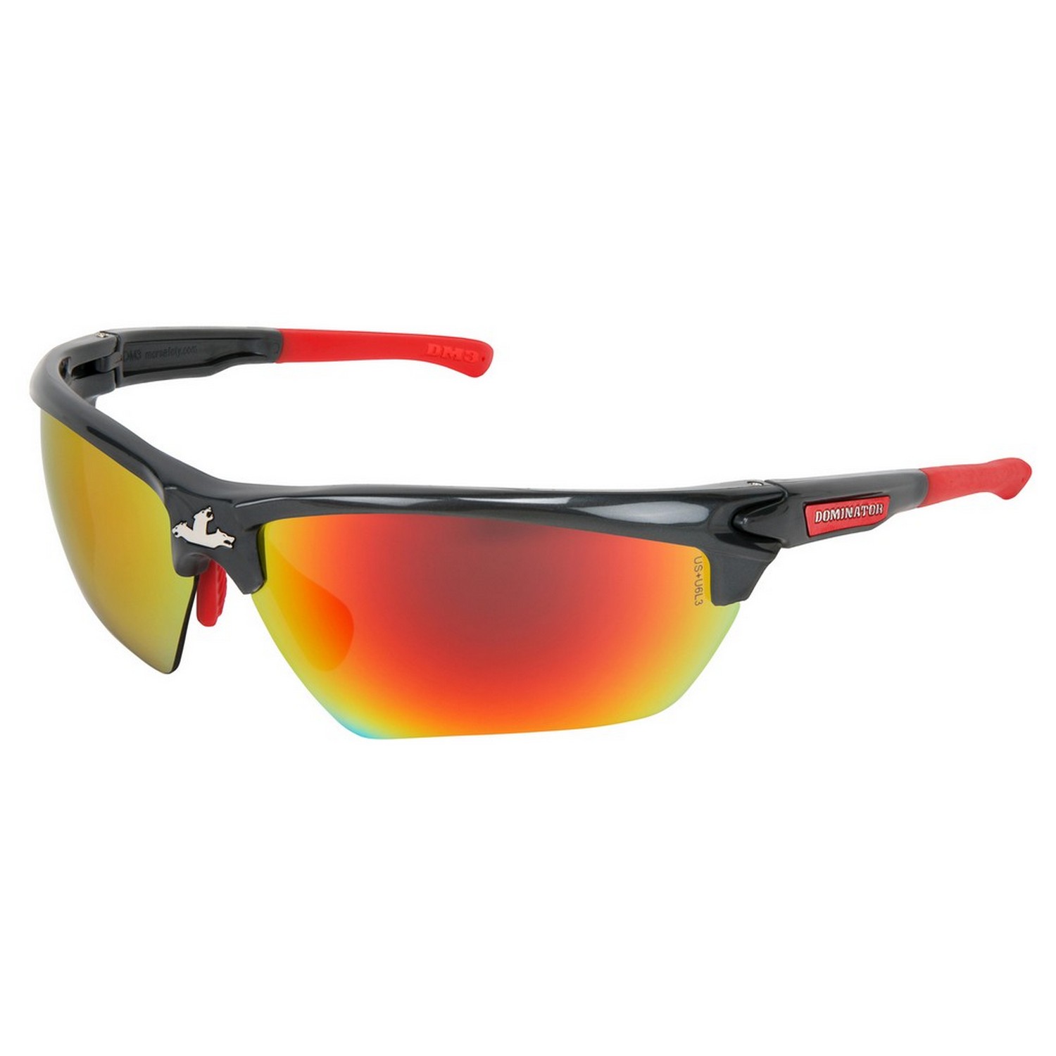 MCR Safety DM131RZ Dominator 3 Gun Metal Fire Polarized