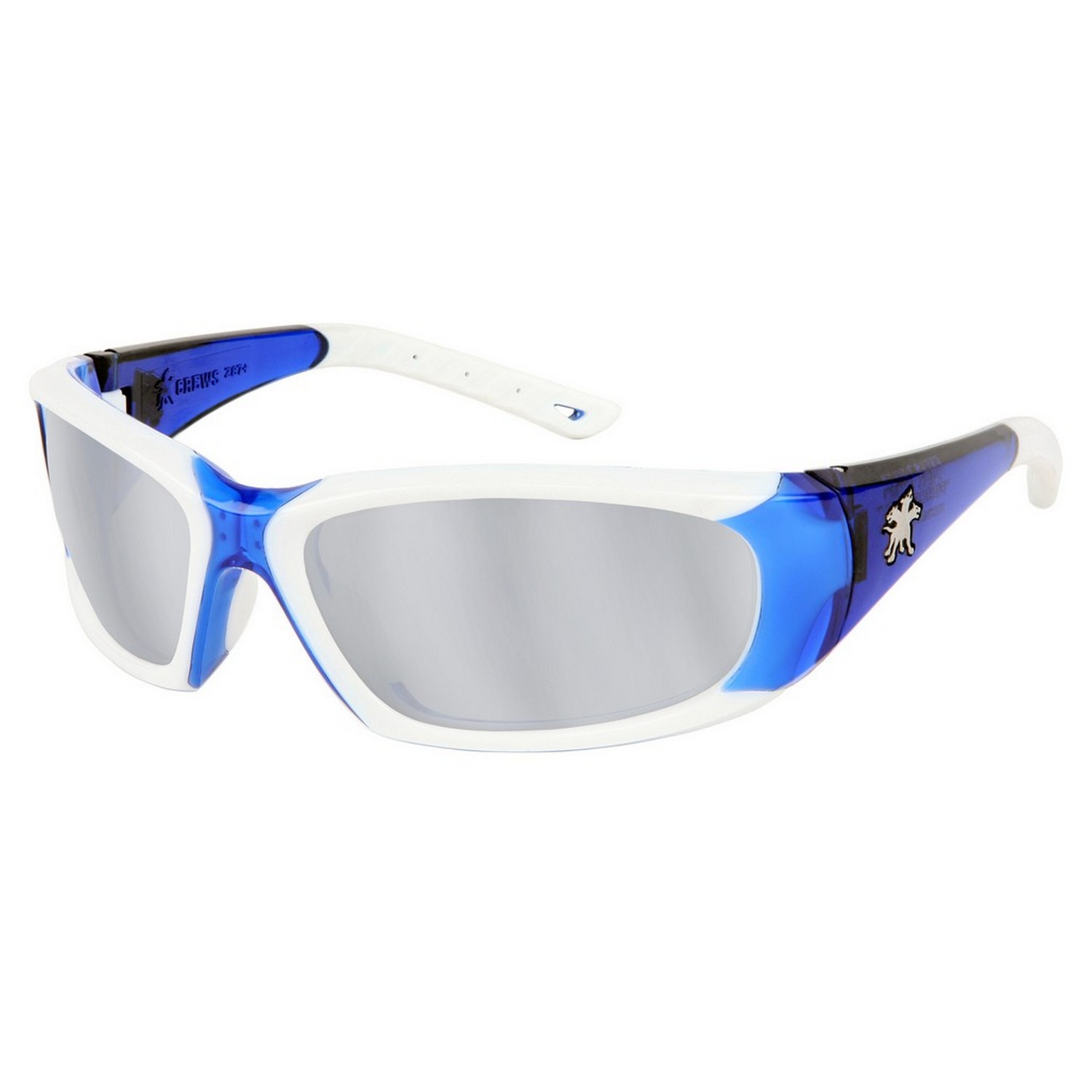 MCR Safety FF327 ForceFlex Blue/White Frame Silver Mirr Safety Glasses