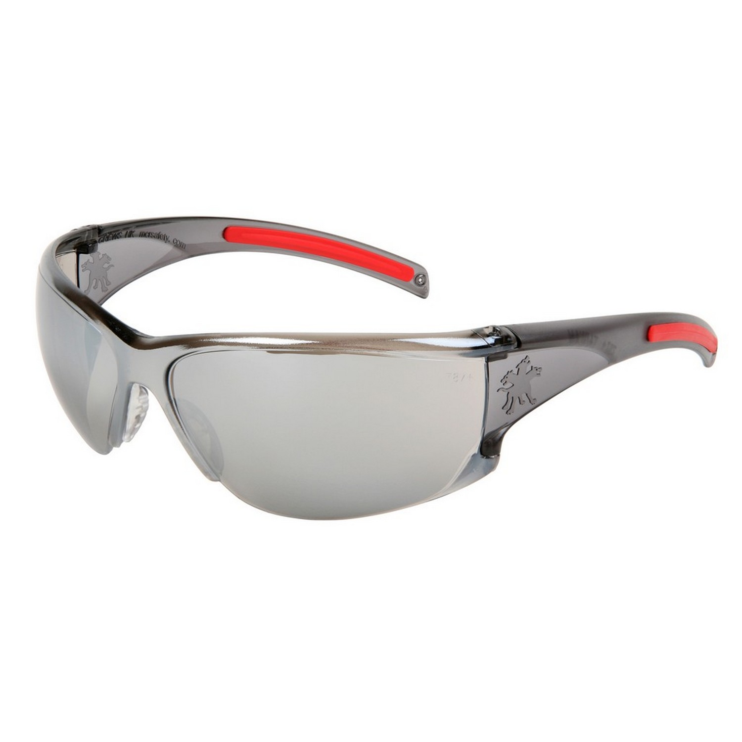 MCR Safety HK117 HellKat Red TPR Silver Mirror Lens
