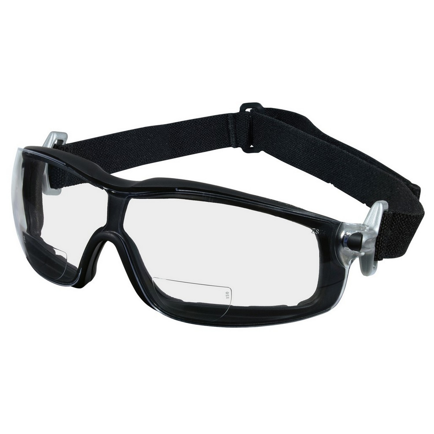MCR Safety RTH15AF Rattler Black Frame Magnifier 1.5 Clear