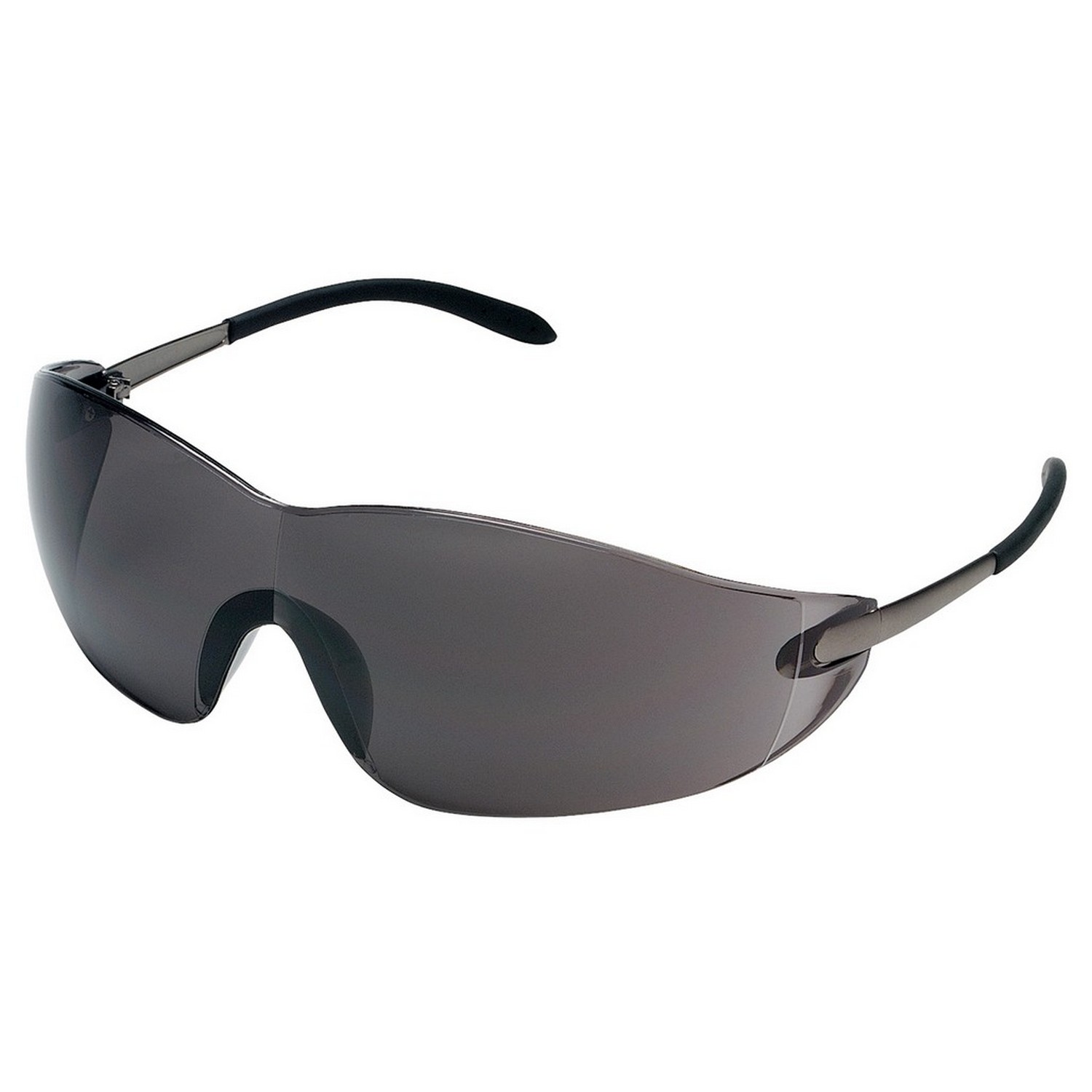 MCR Safety S2112 Blackjack Chrome Temple Gray Lens