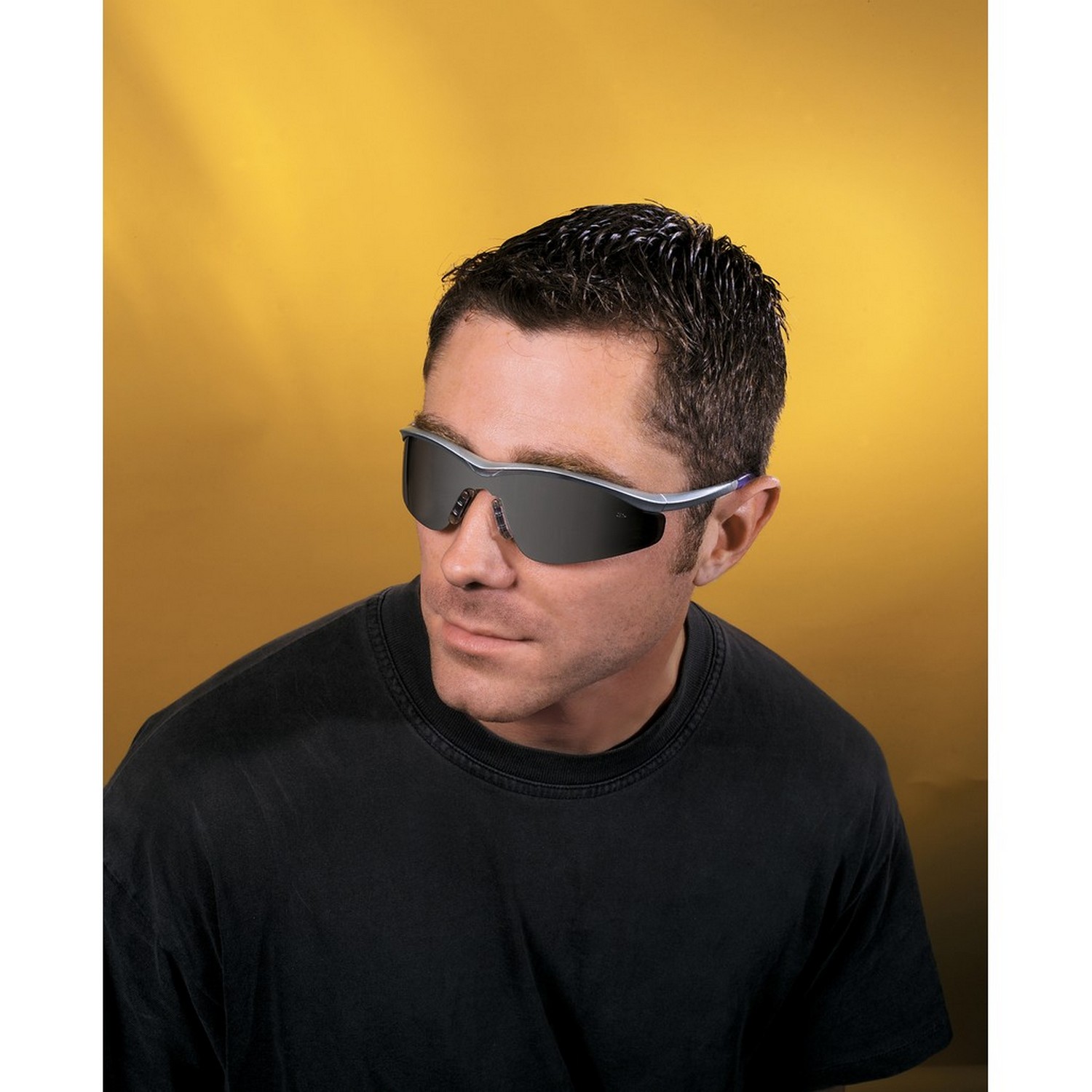 MCR Safety T1142AF Triwear Steel Frame Gray AntiFog Lens Safety Glasses