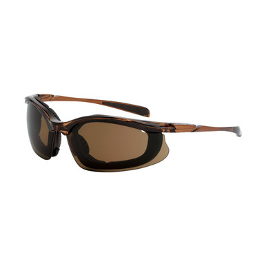 Crossfire 546AF Shield Foam Brown/Brown Safety Glasses